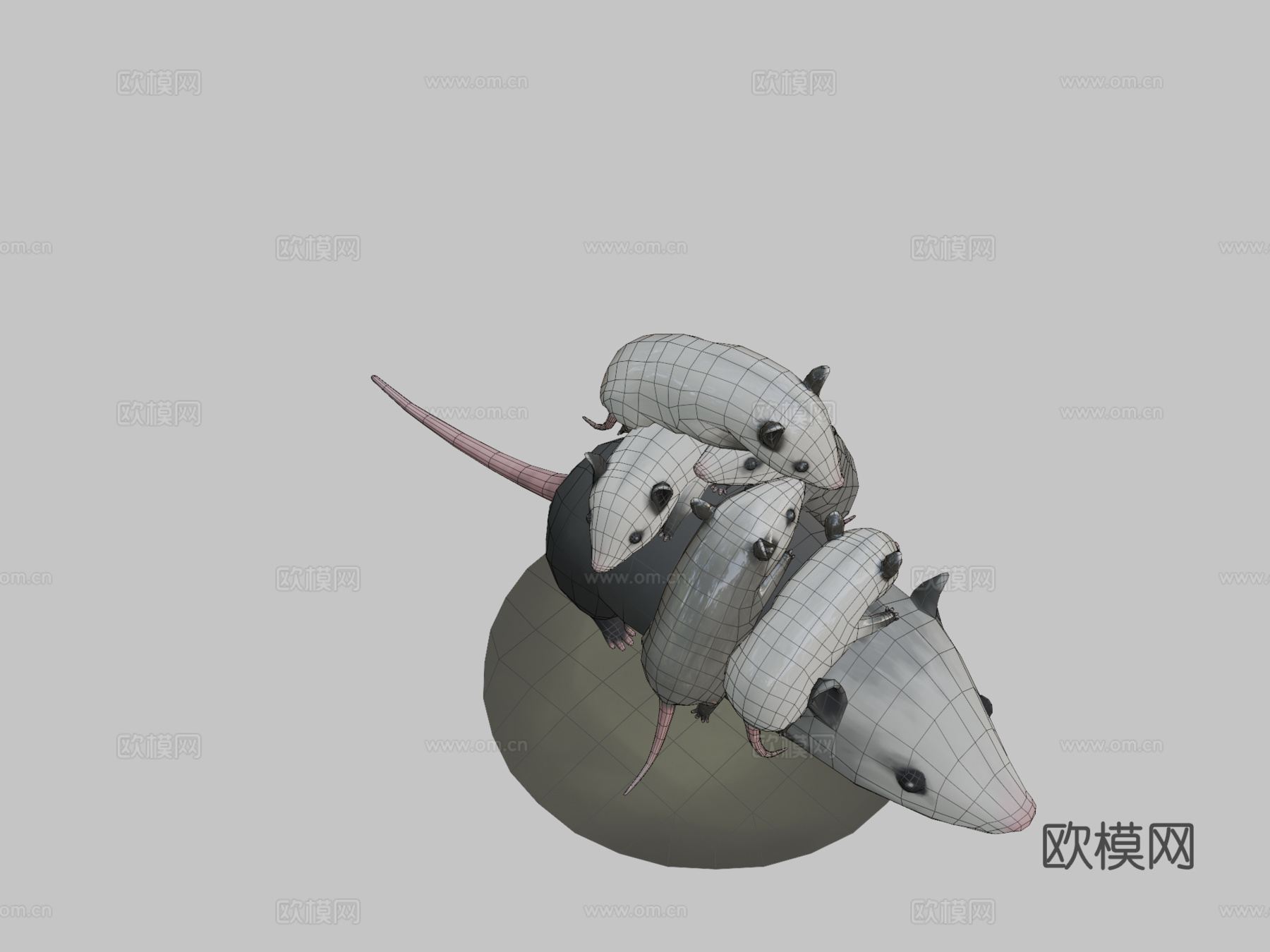 负鼠妈妈3d模型