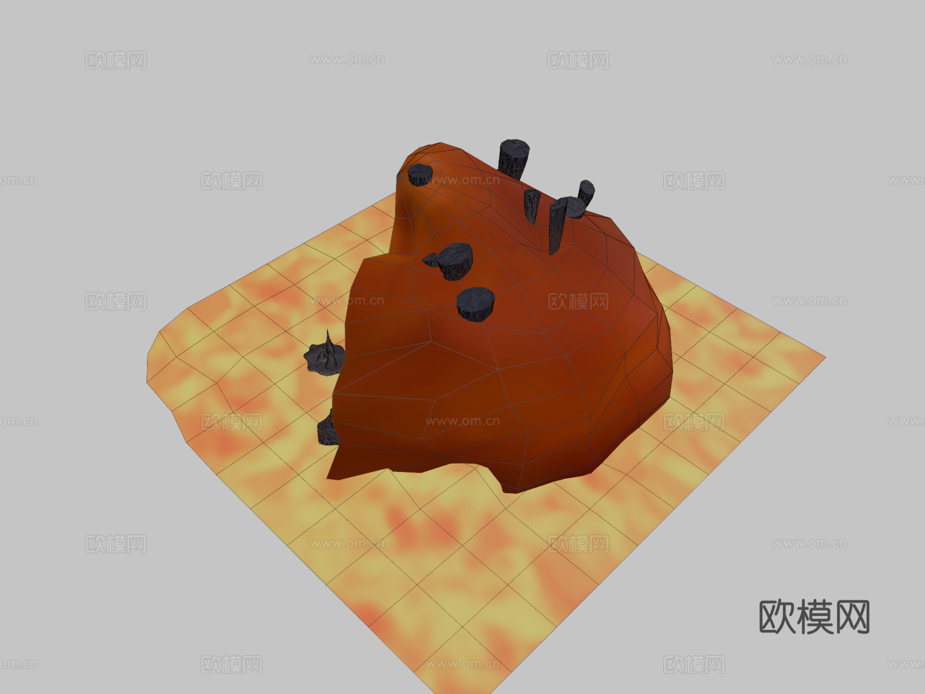 地狱景观立体模型3d模型