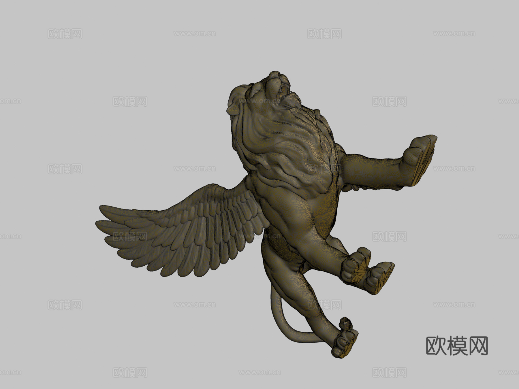 带翼狮子3d模型