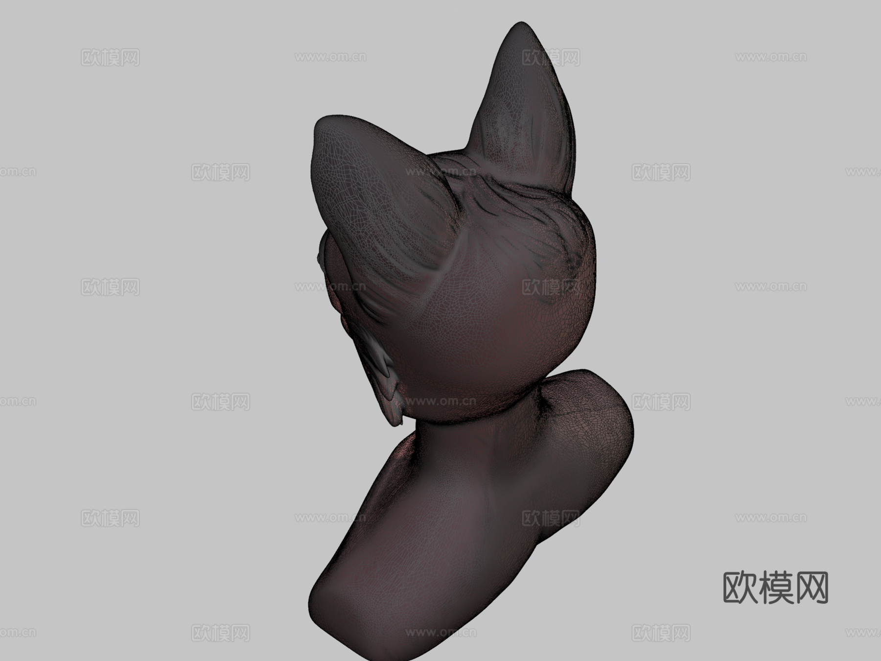 兽人男性头部研究-优化版3d模型