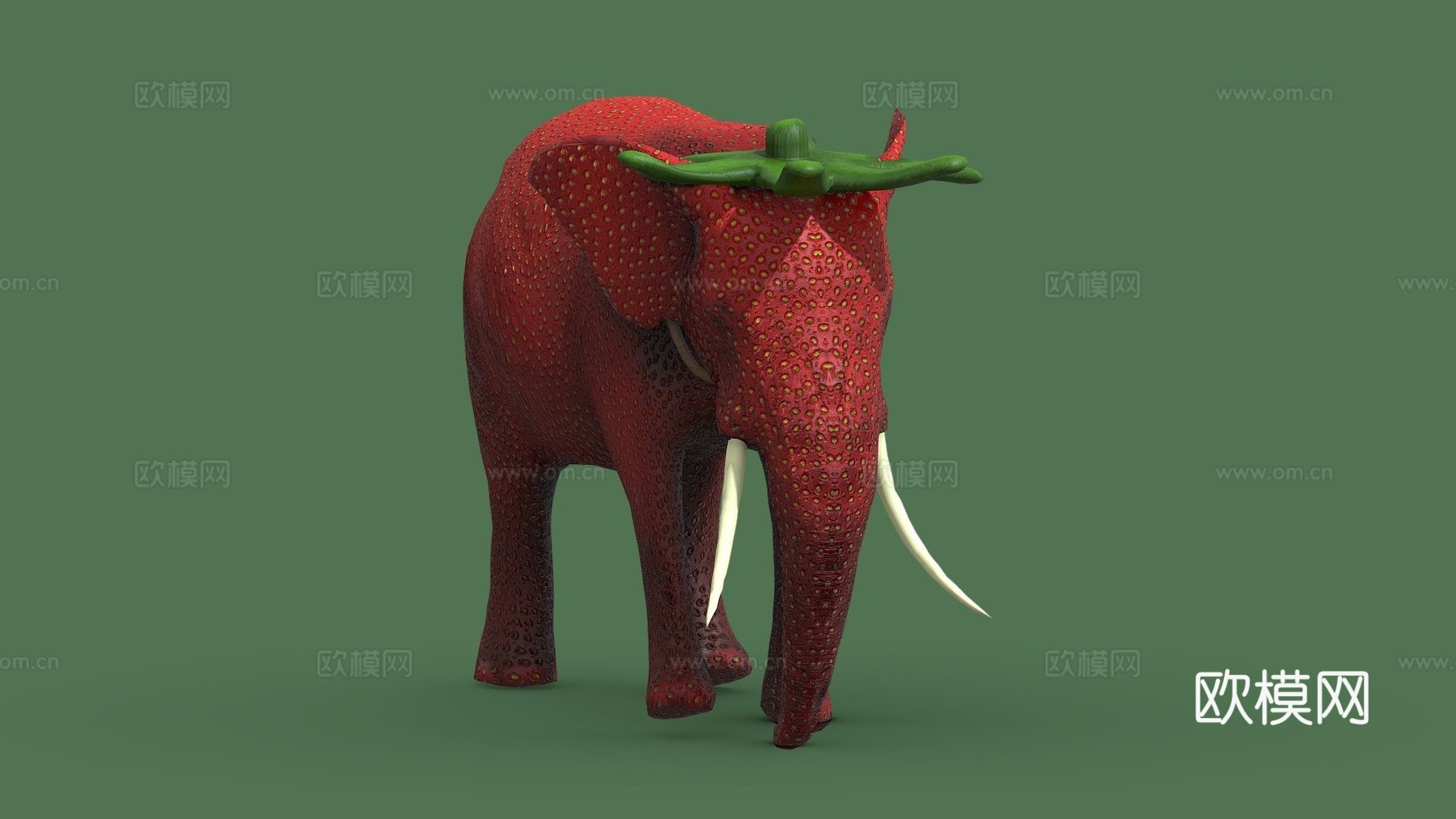 草莓大象3d模型