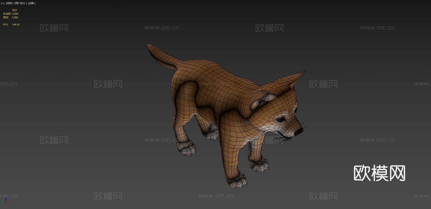小狗-柴犬3d模型