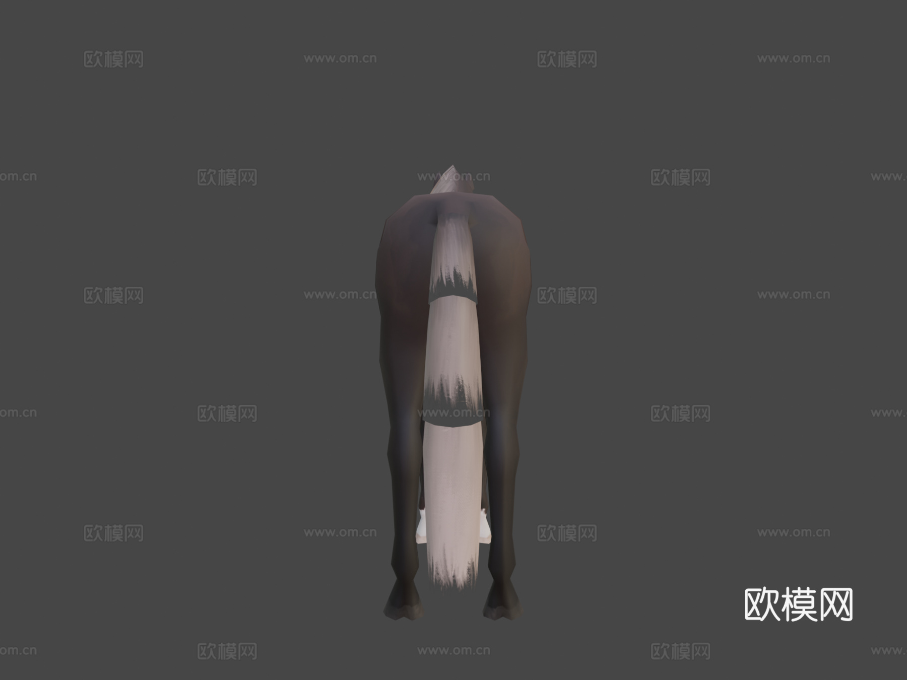 低多边形马3d模型