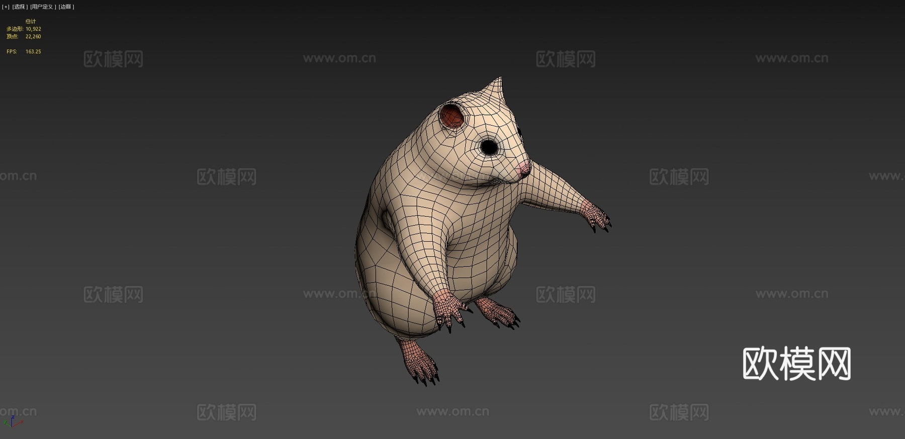 仓鼠3d模型下载（渲染图4）