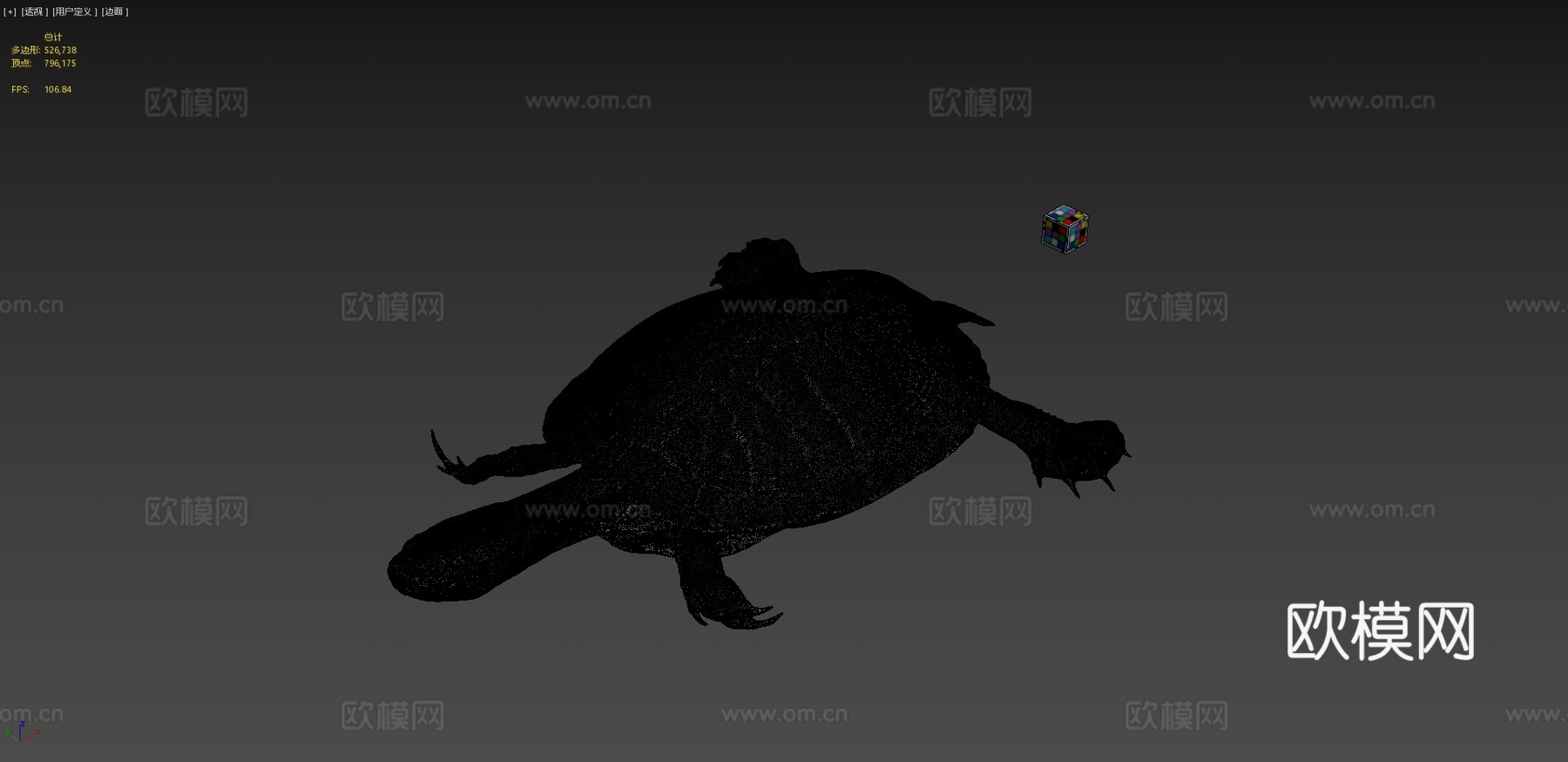CC0密西西比红耳龟♂红耳滑龟3d模型
