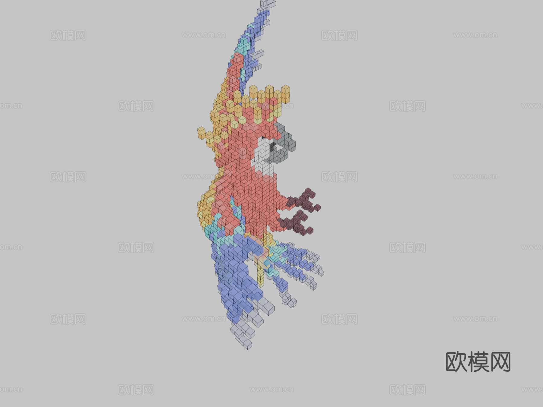 我的世界-鹦鹉3d模型