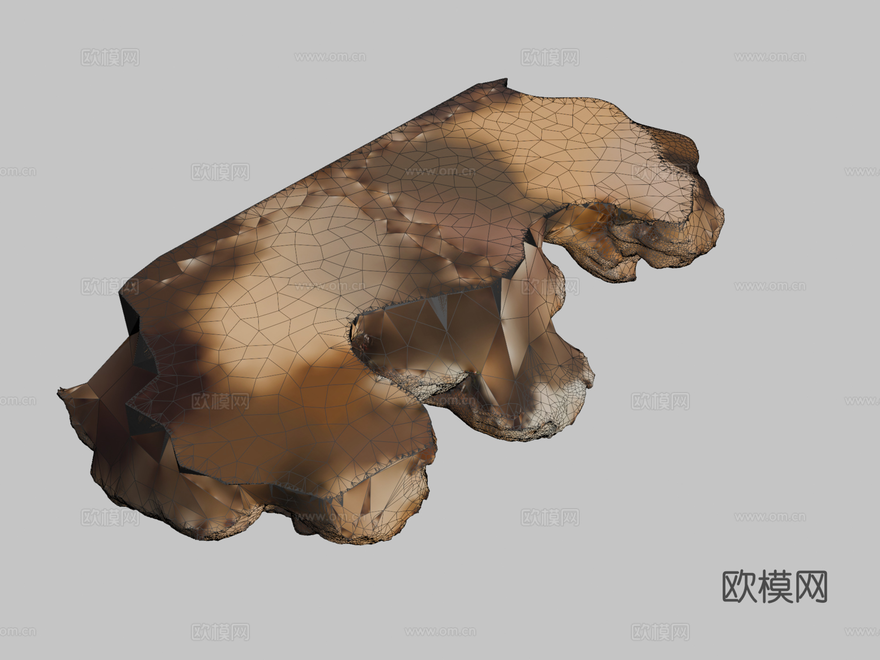 猴子雕像3D扫描3d模型
