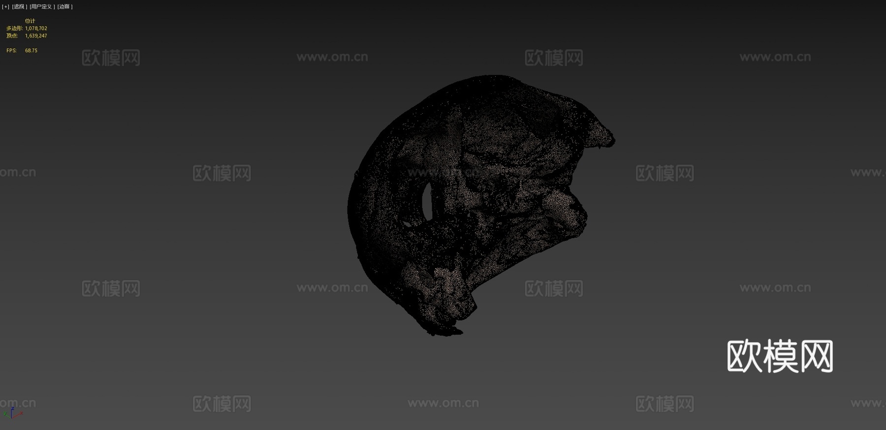 革龟头骨3d模型