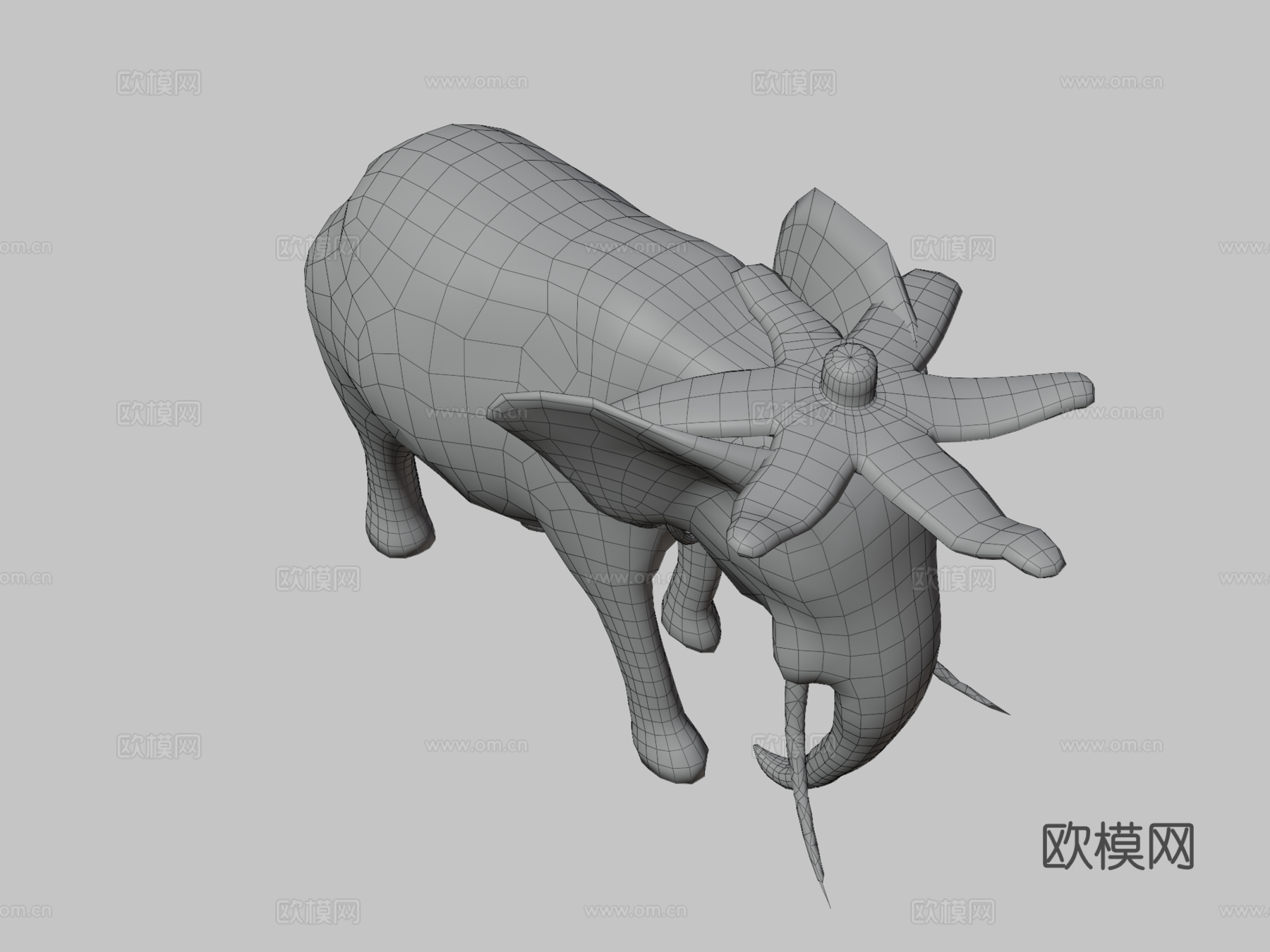 草莓大象3d模型