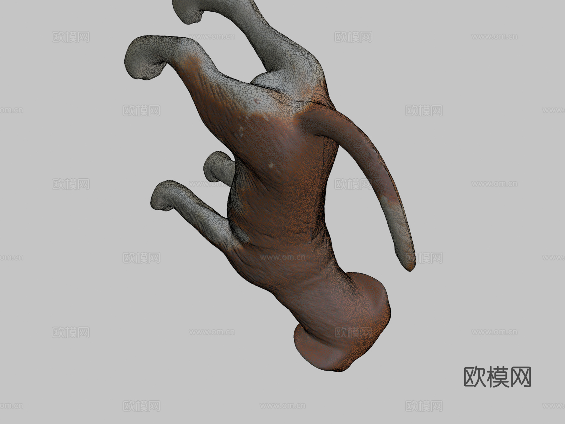 塑料玩具狗-原始扫描(安德烈·斯波涅塔(斯波尼亚))3d模型