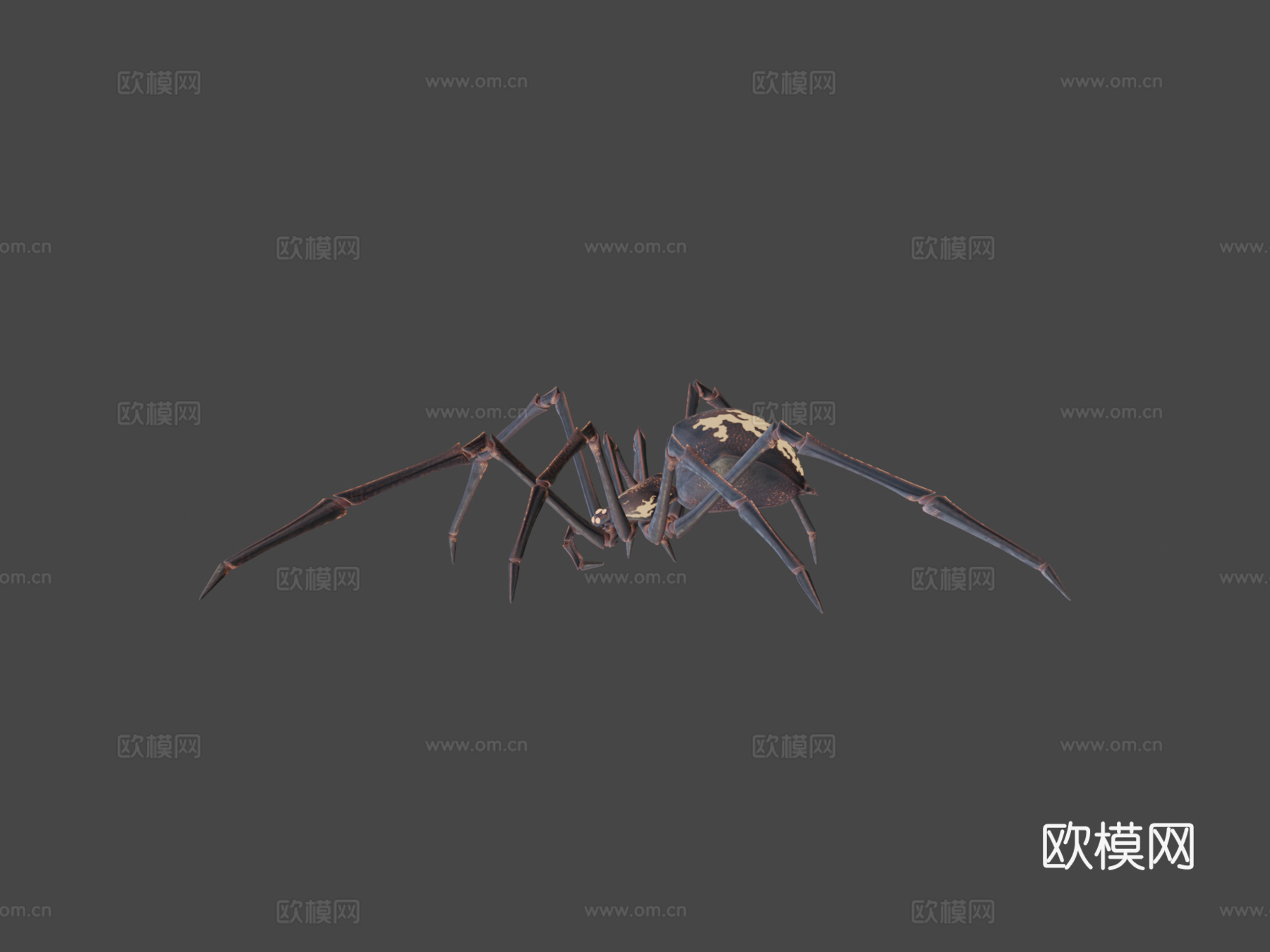 生物发光幻想蜘蛛3d模型