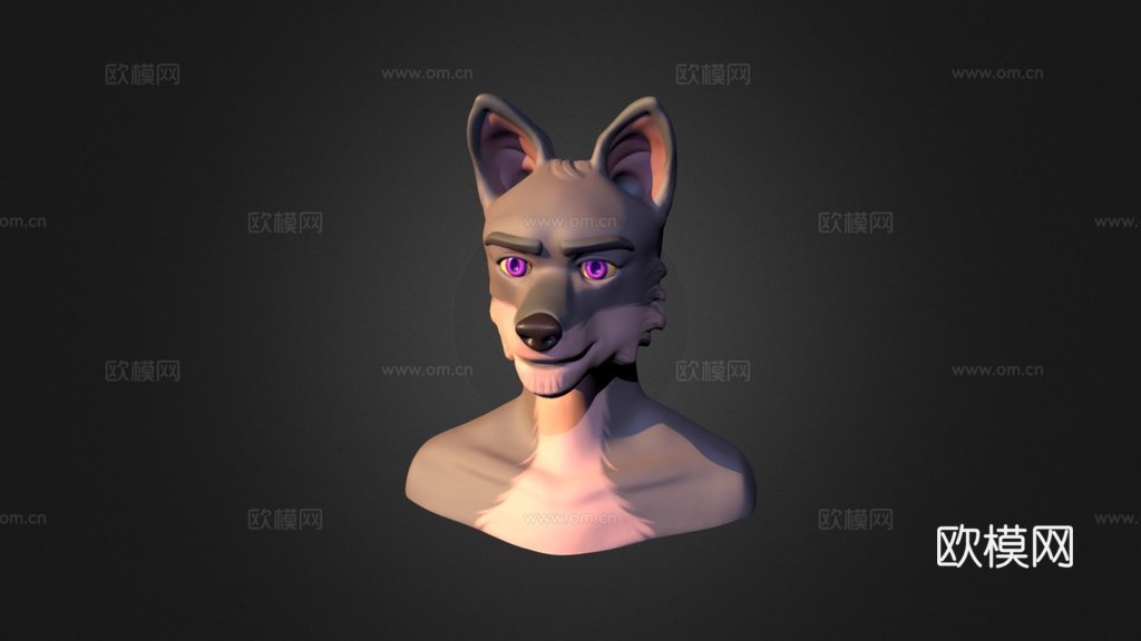 兽人男性头部研究-优化版3d模型