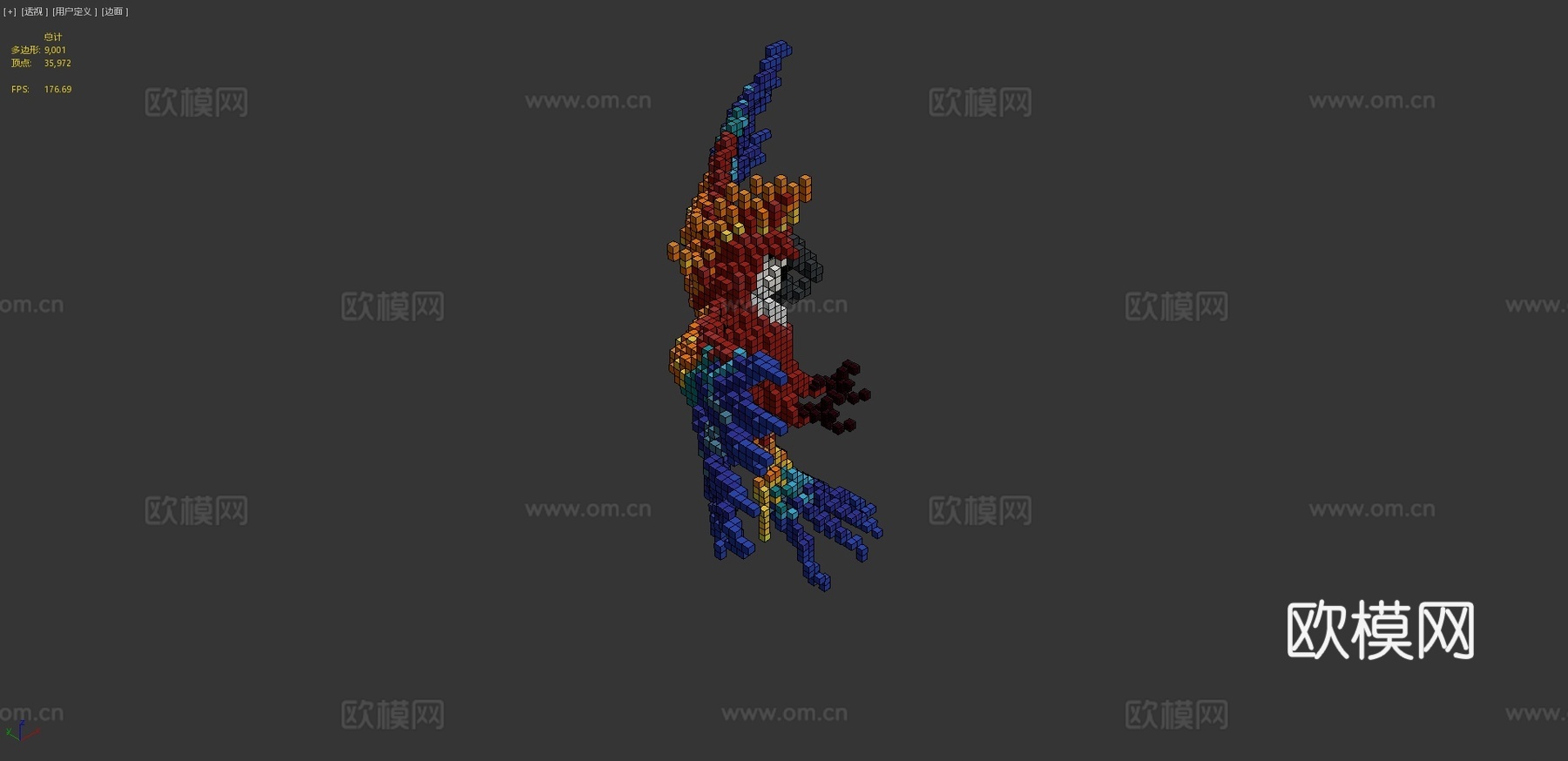 我的世界-鹦鹉3d模型