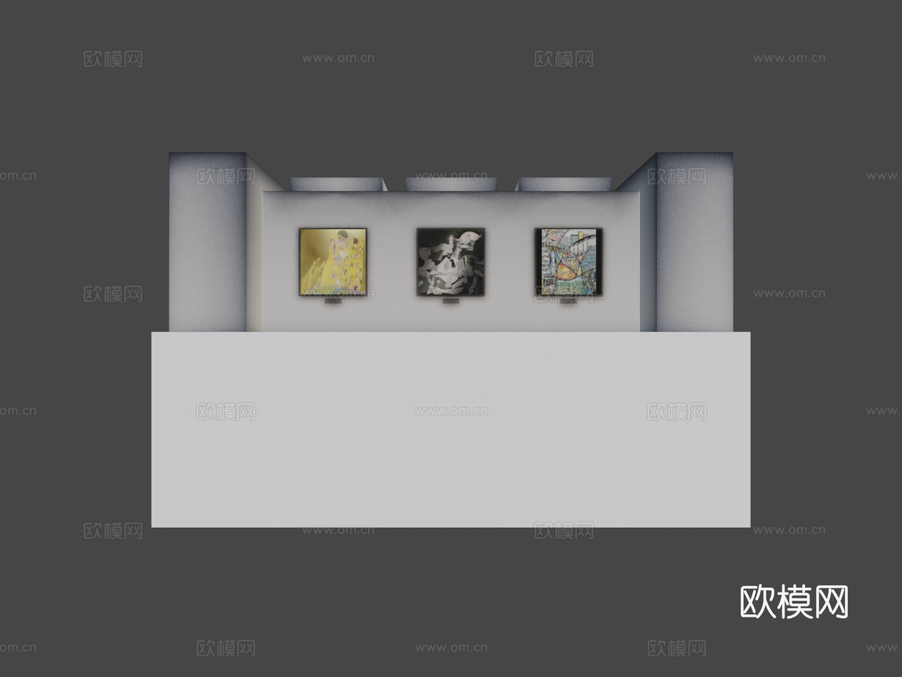 猫、植物与艺术展3d模型