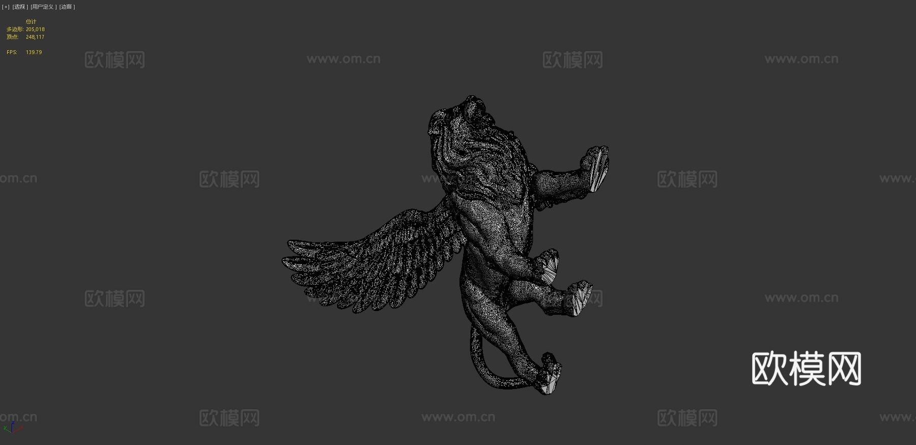 带翼狮子3d模型