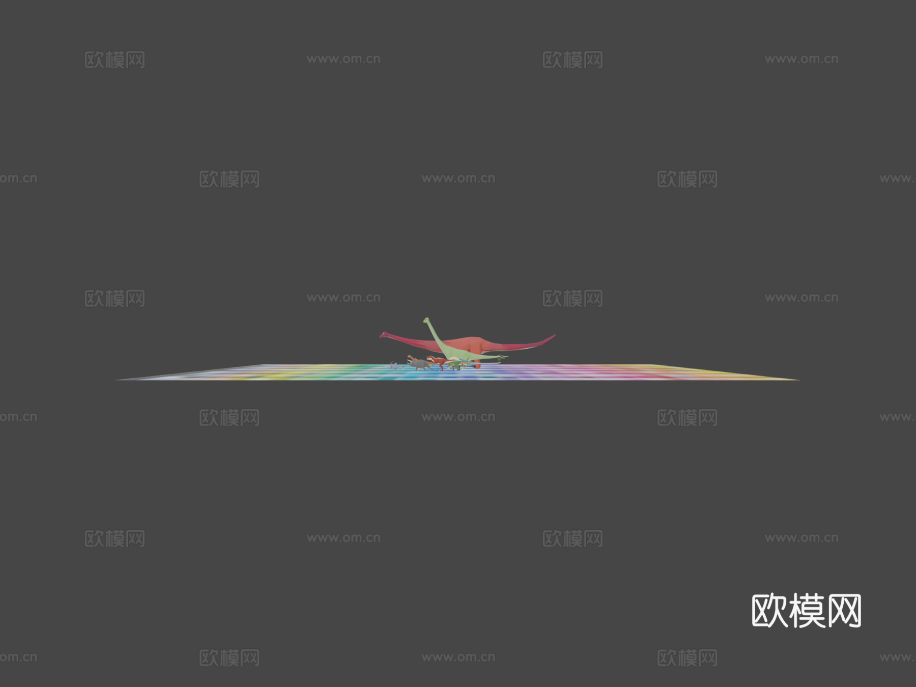 低多边形恐龙包3d模型