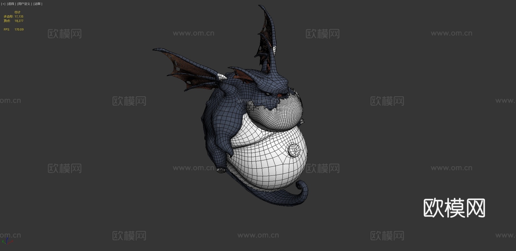胖龙德雷戈3d模型
