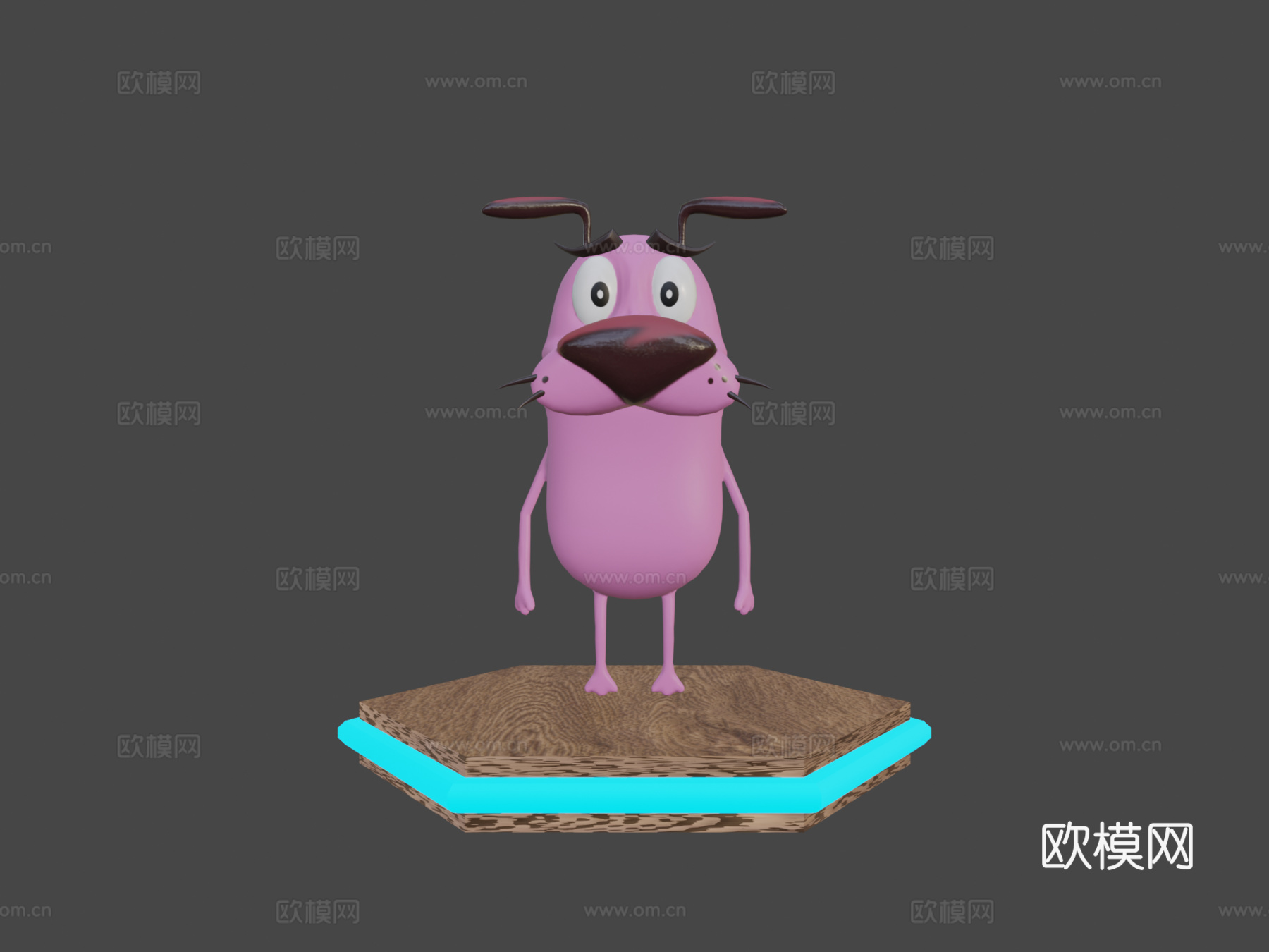 胆小狗英雄3d模型
