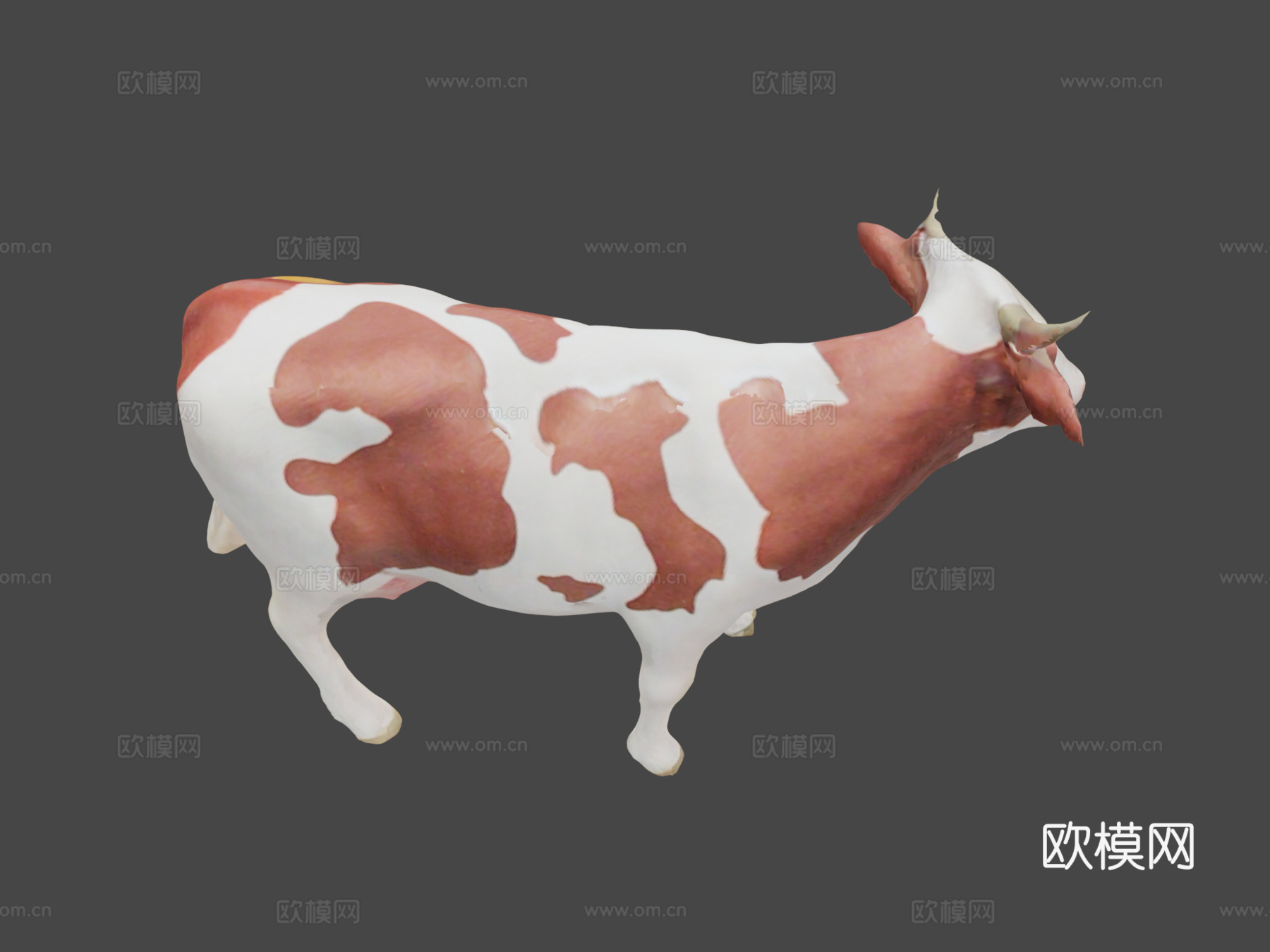 扫描奶牛3d模型