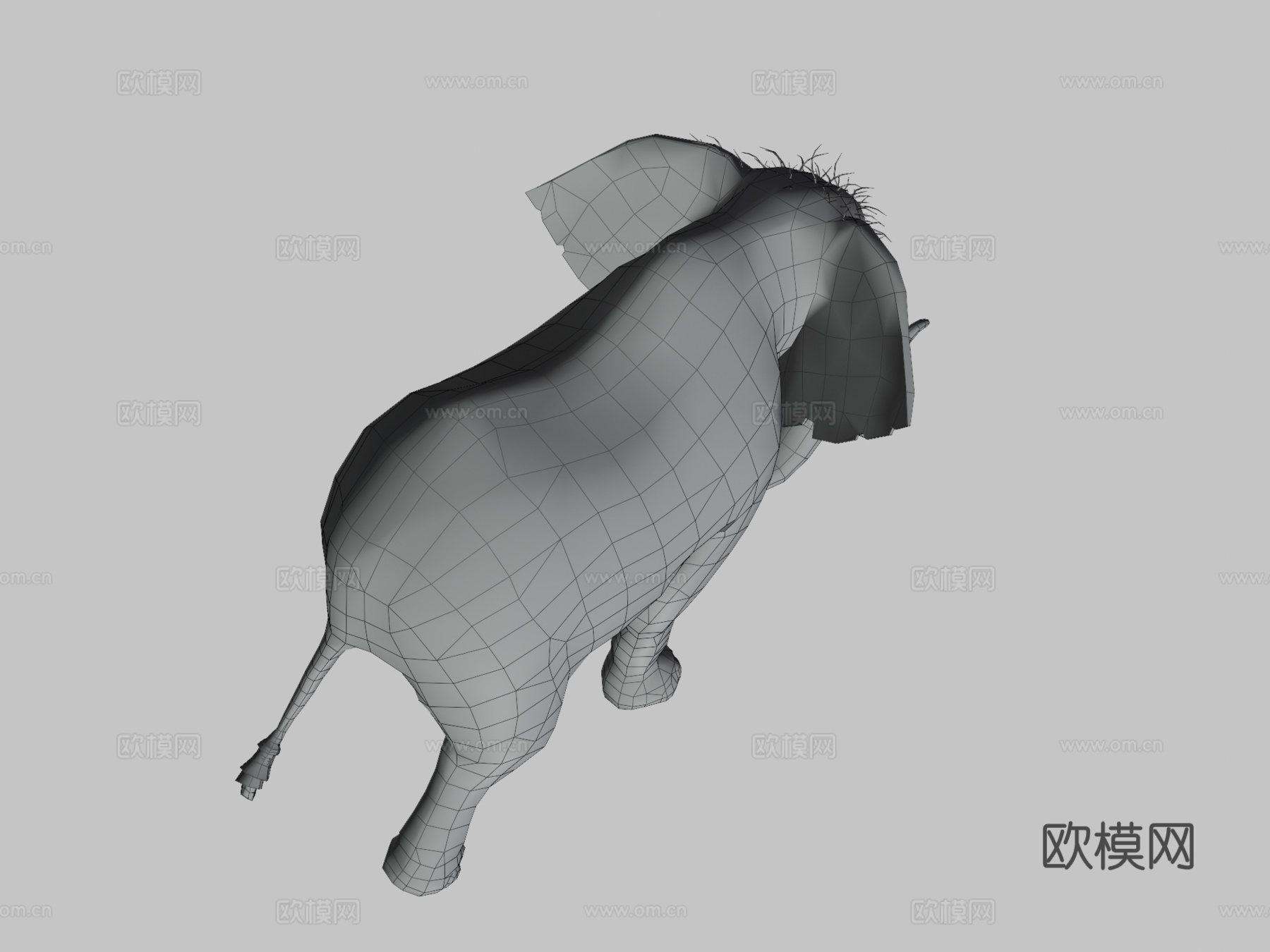 大象行走动画3d模型
