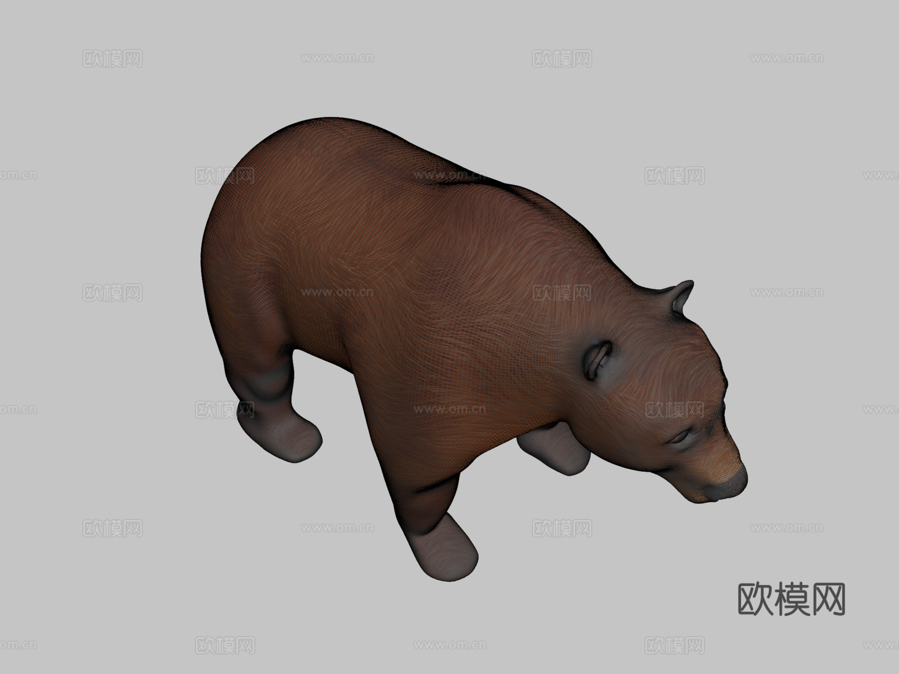 雕塑小屋-熊3d模型