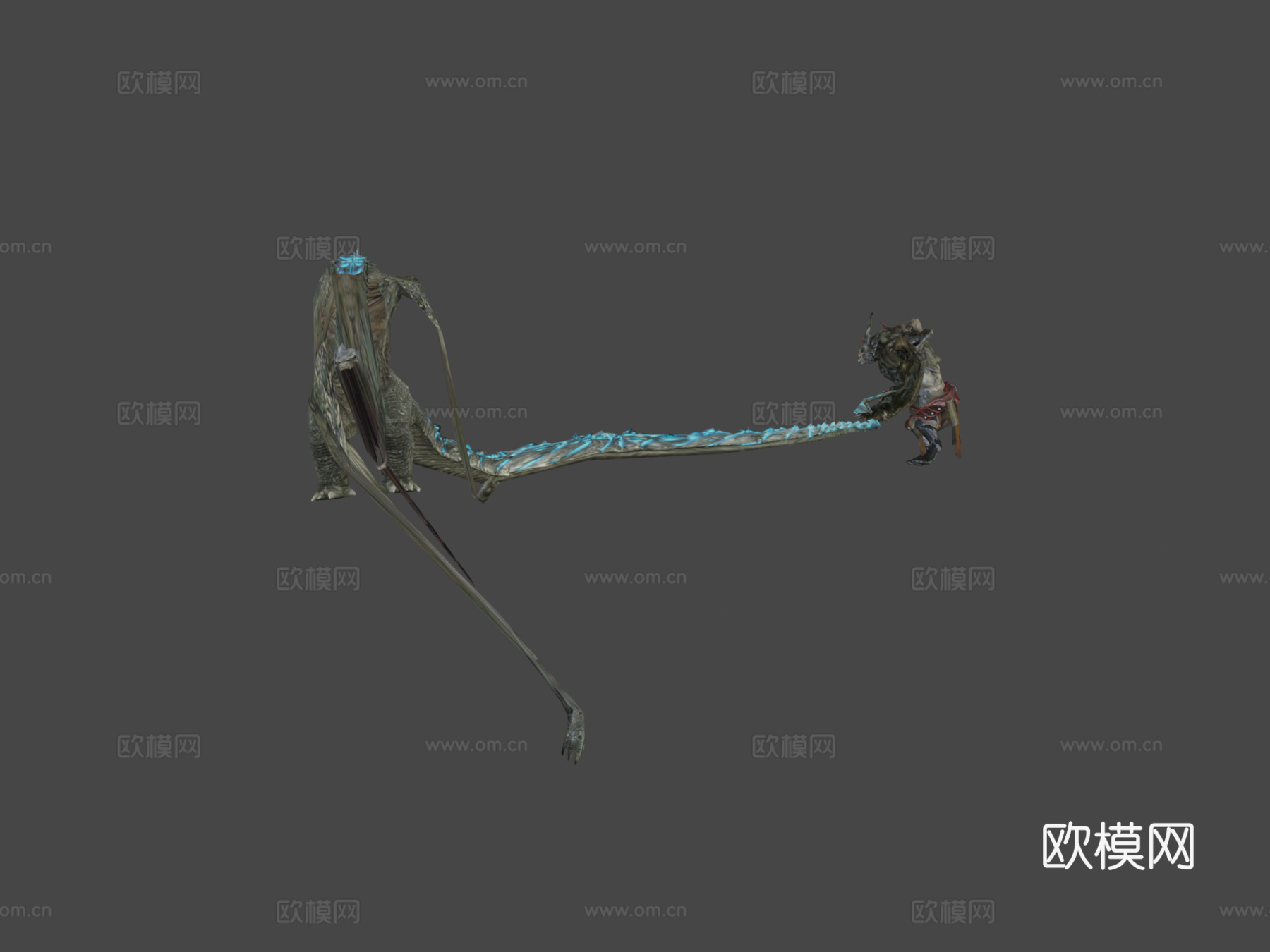哥斯拉对战沃洛克怪物3d模型