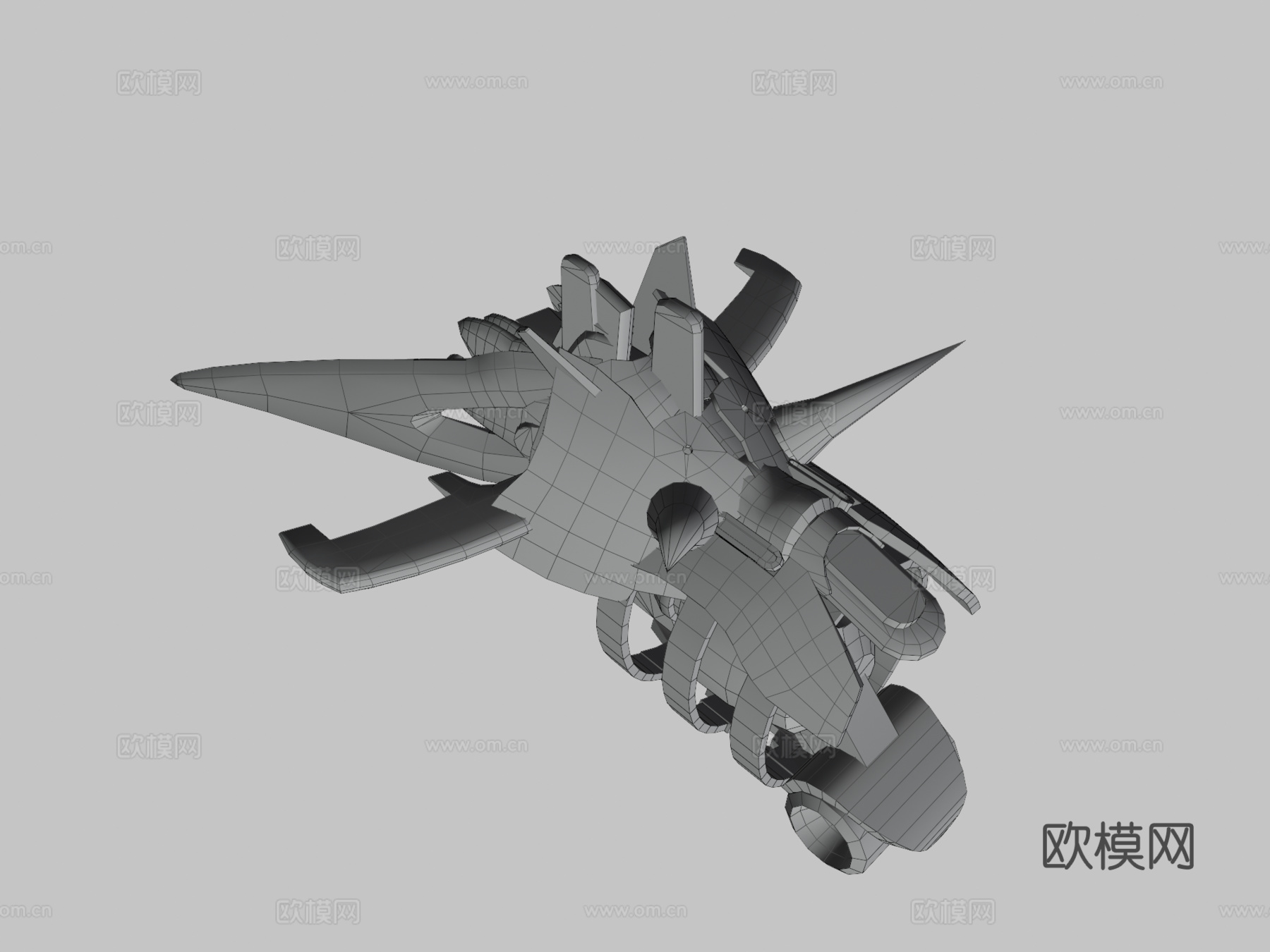 机械鲨鱼绑定3d模型