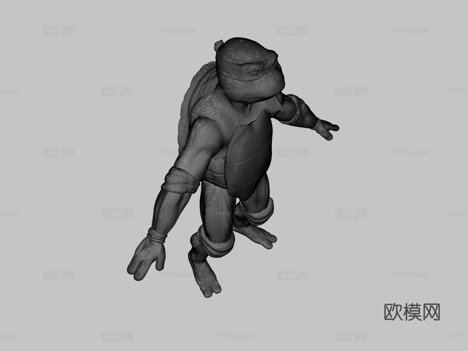 莱昂纳多-青少年忍者神龟，A姿势3d模型