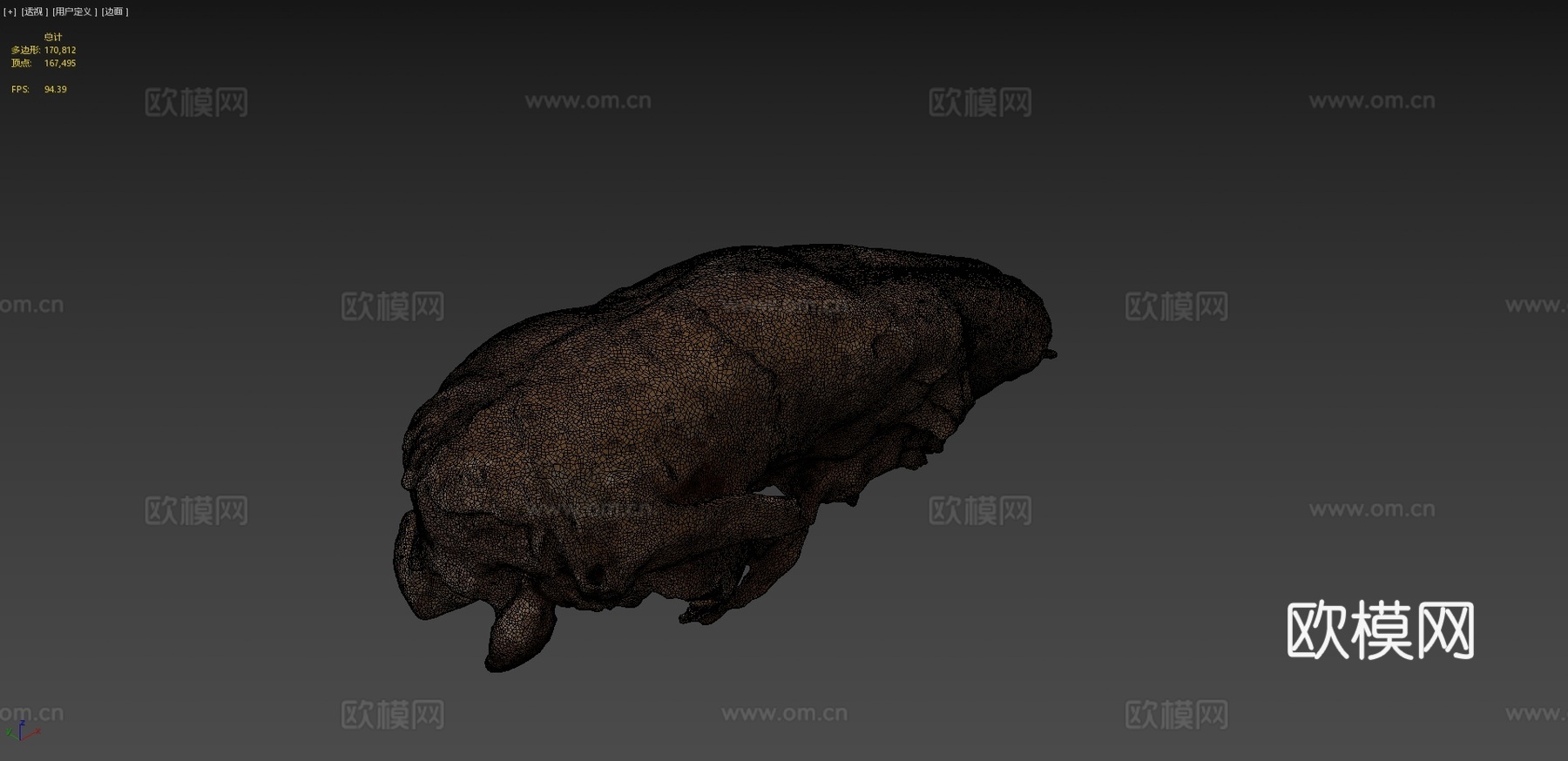 沙斯塔地懒3d模型