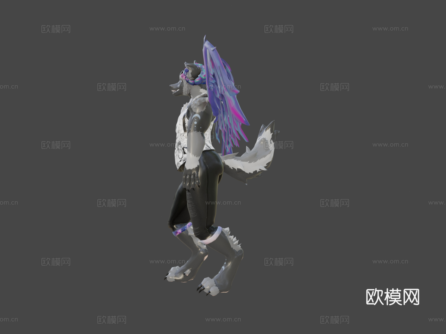 诈骗警告-银河狼-VRChat虚拟形象3d模型
