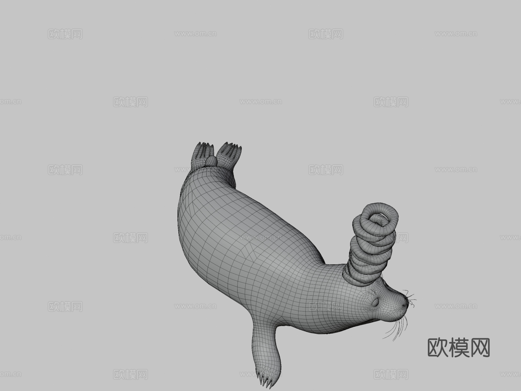 贝果海豹3d模型
