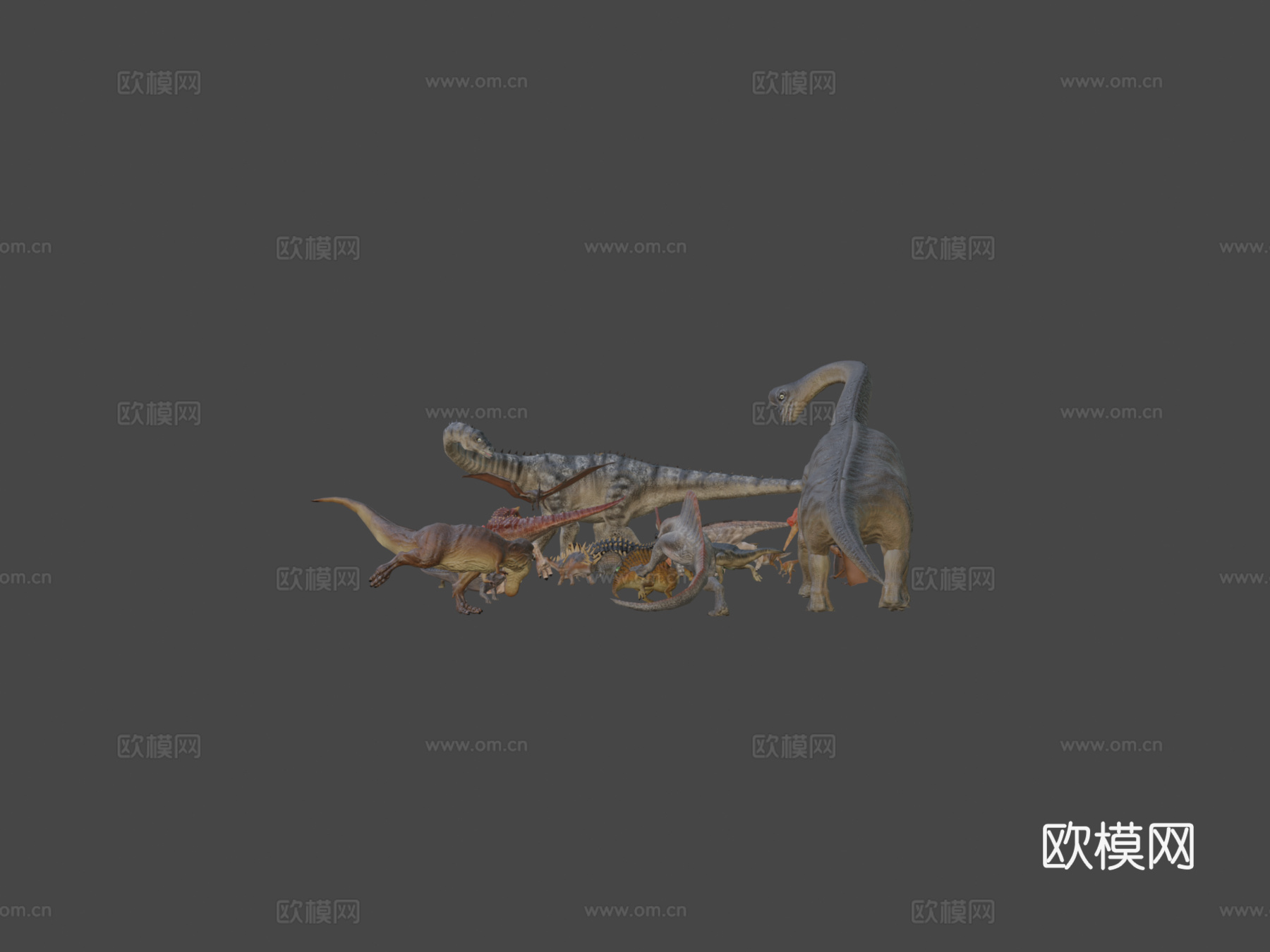 侏罗纪包第一卷&amp;第二卷模型3d模型