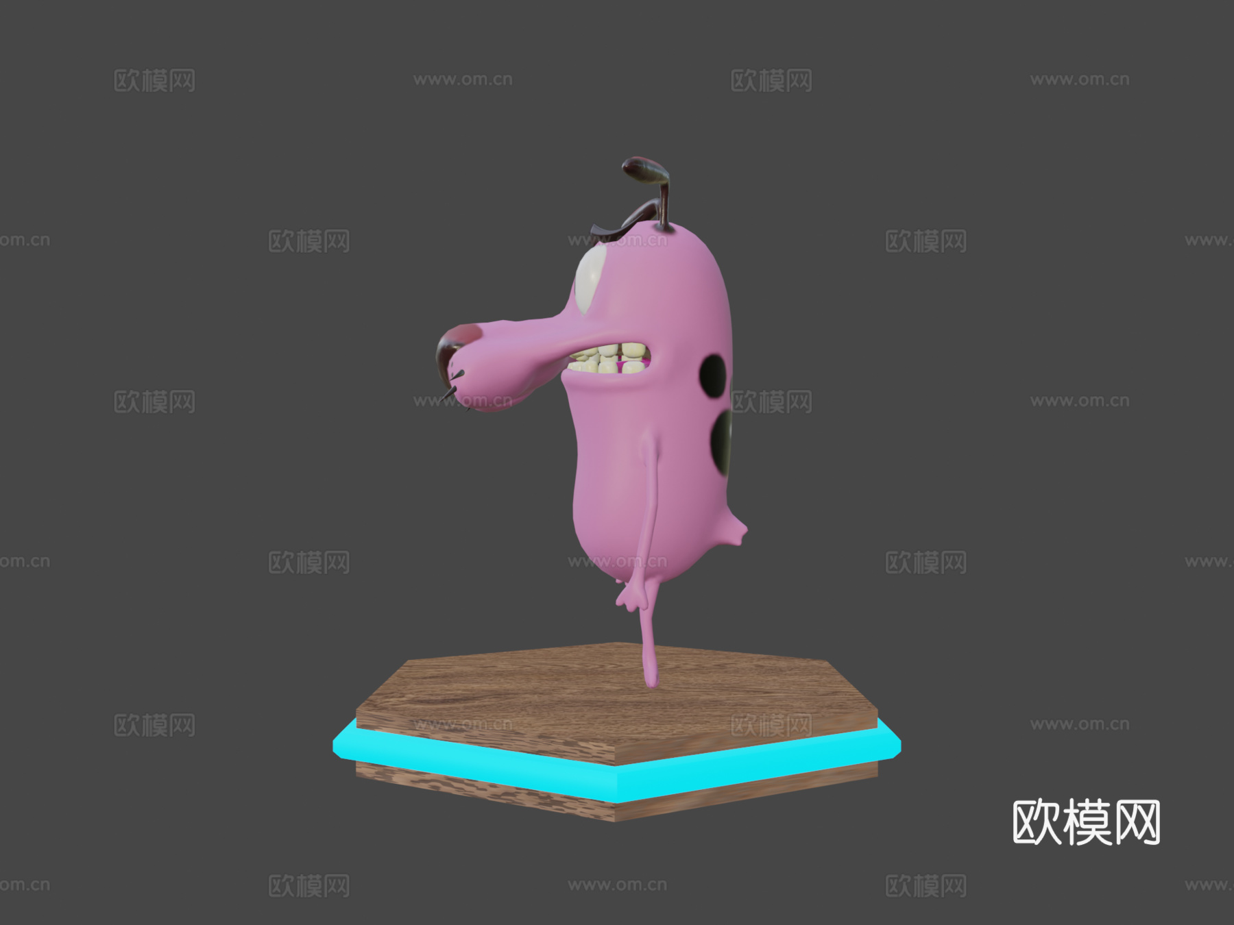 胆小狗英雄3d模型