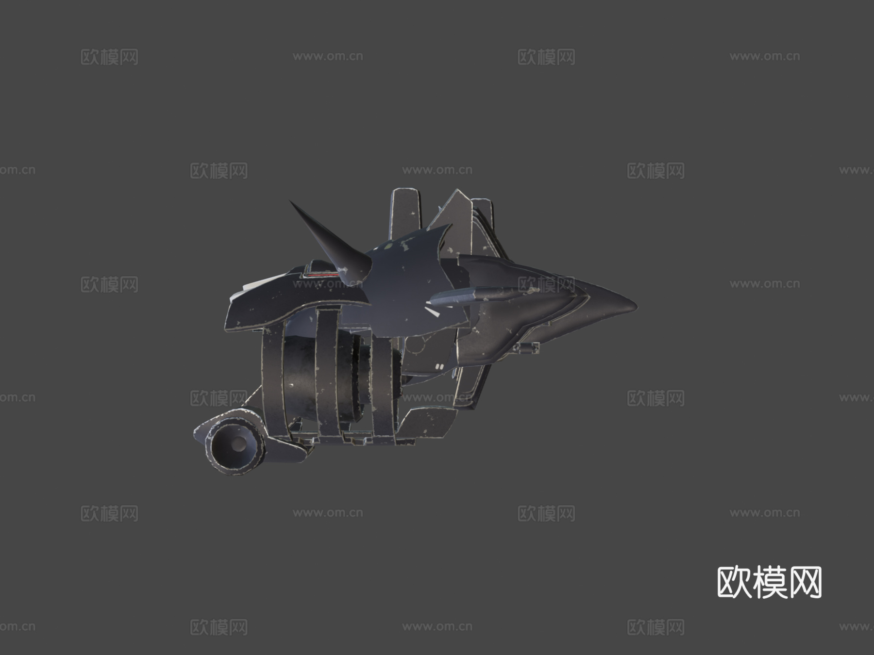 机械鲨鱼绑定3d模型