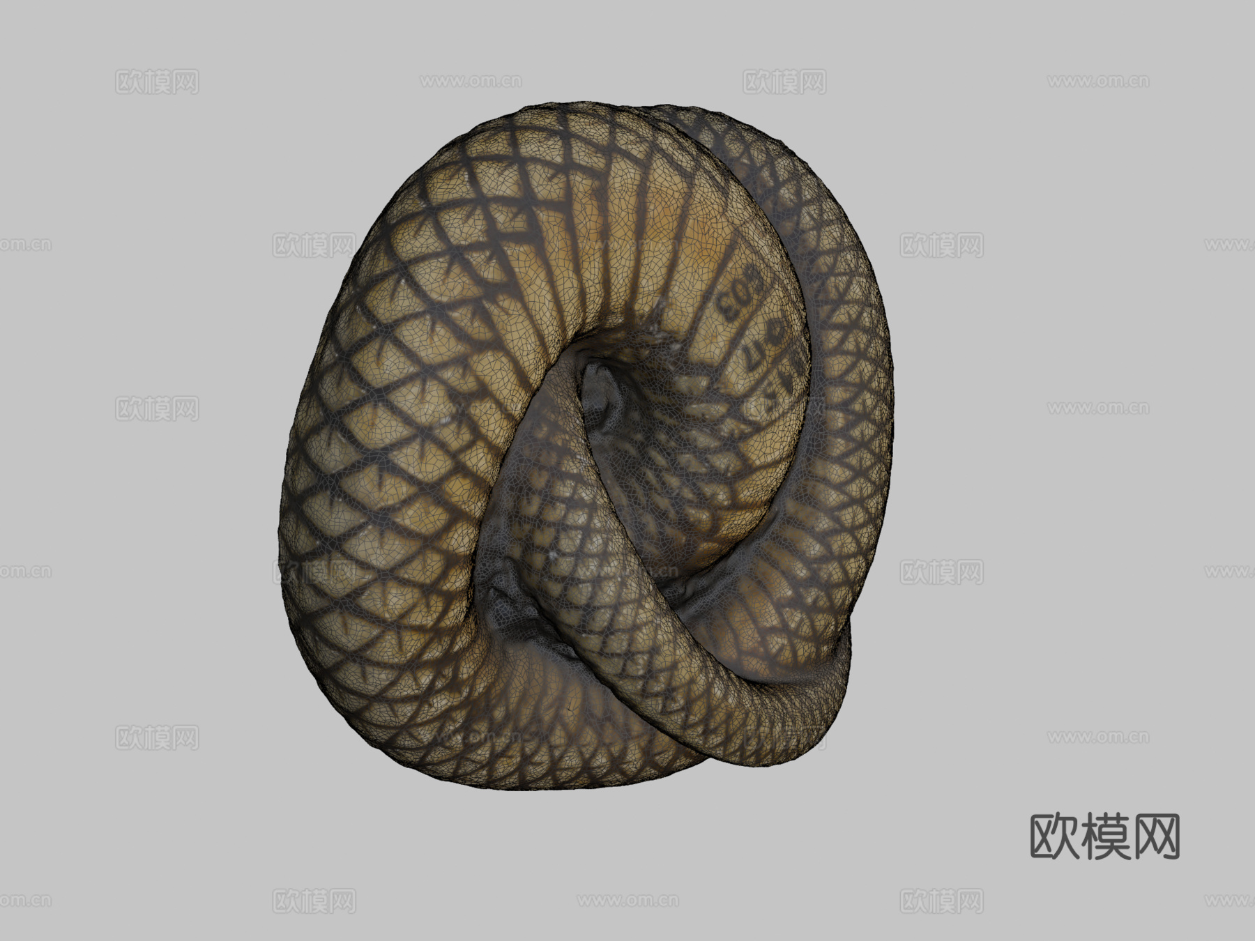 盘绕的蛇3d模型