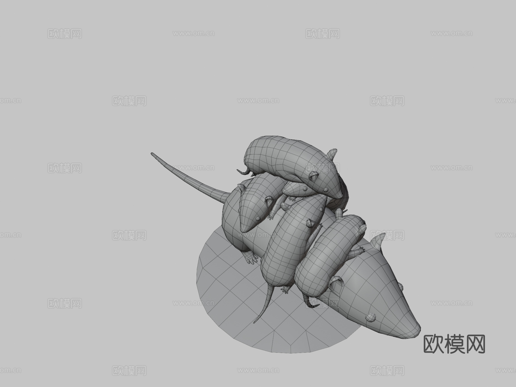 负鼠妈妈3d模型