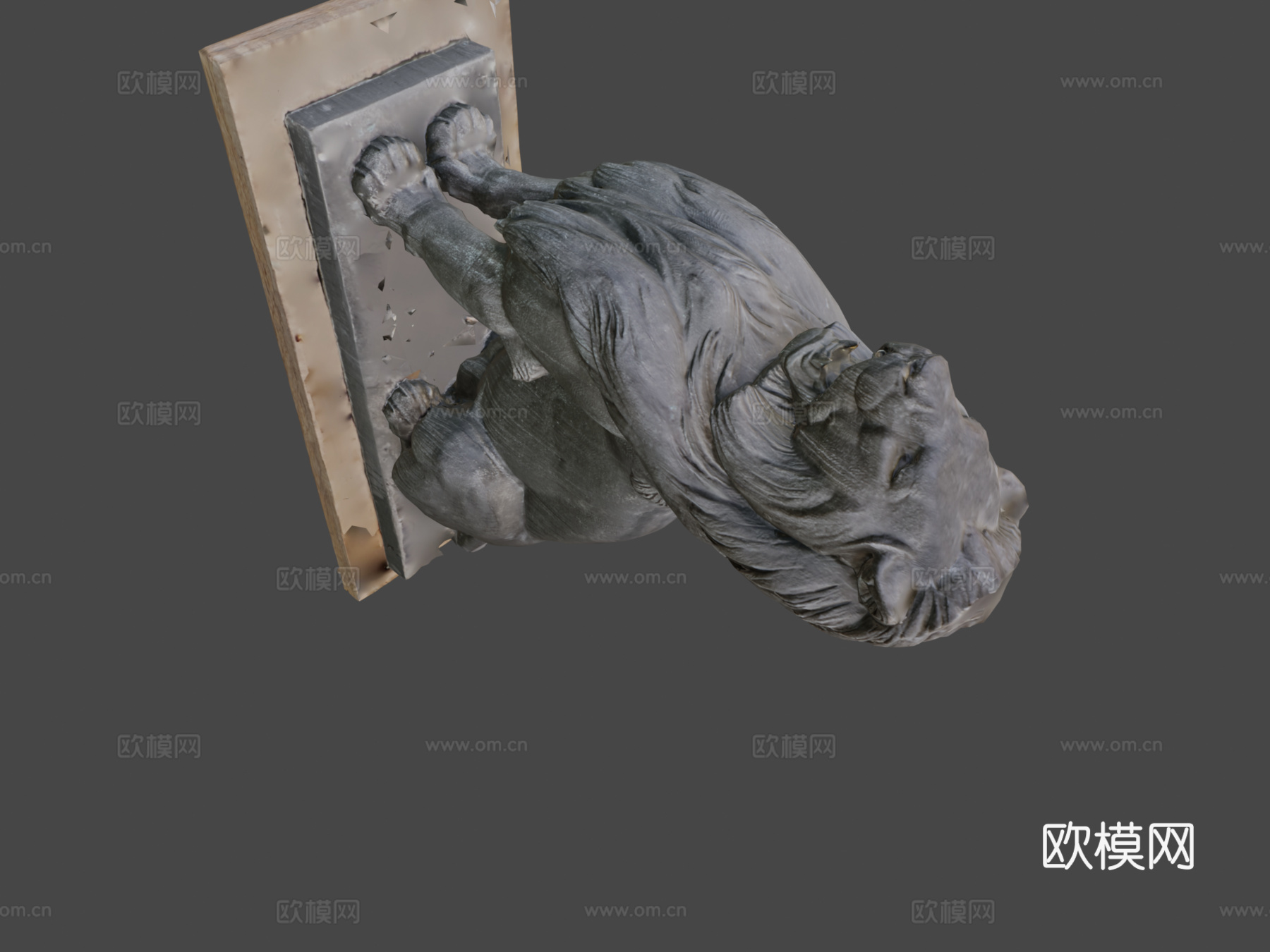 狮子喷泉的狮子(1874)(3DSCANFR(sdrn))3d模型