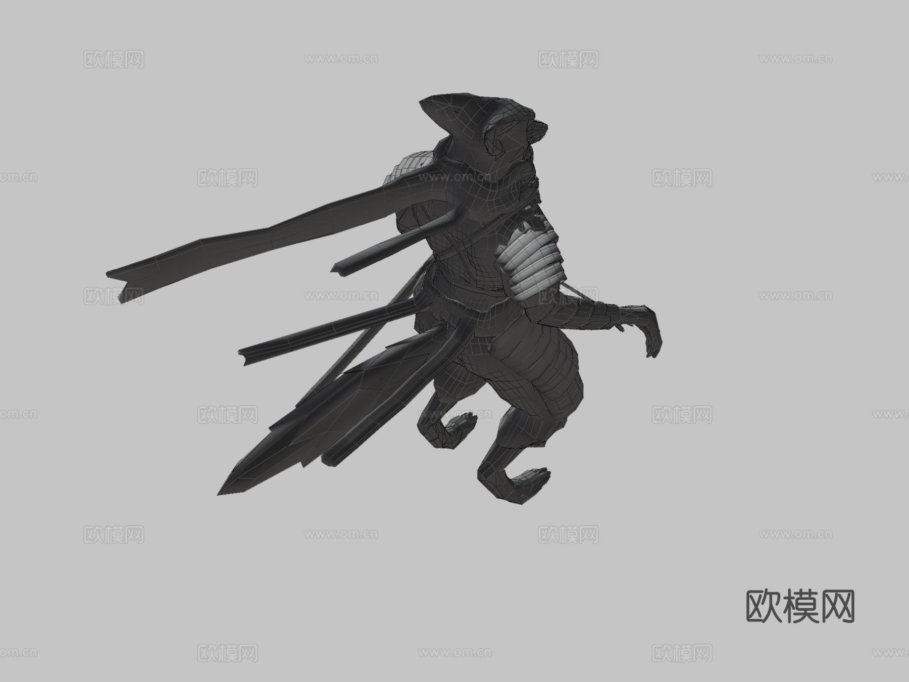 狐狸奔跑动画加装甲3d模型