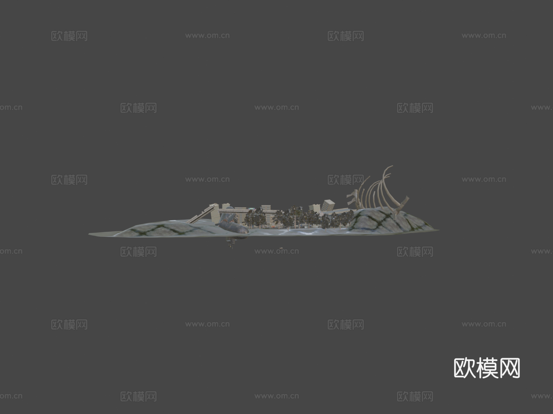 FreeFire旧狂暴大厅3D模型OBJ3d模型