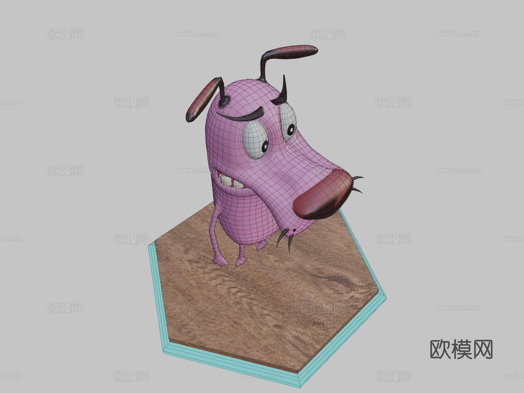 胆小狗英雄3d模型