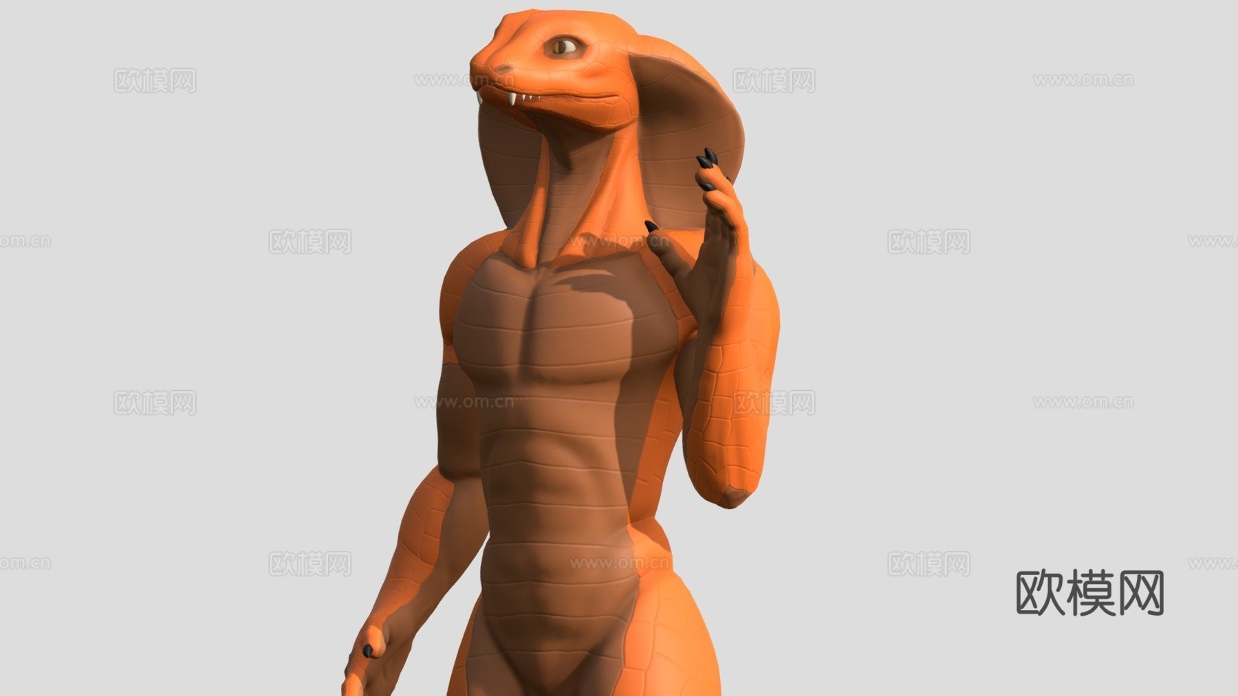 拟人蛇模型3d模型