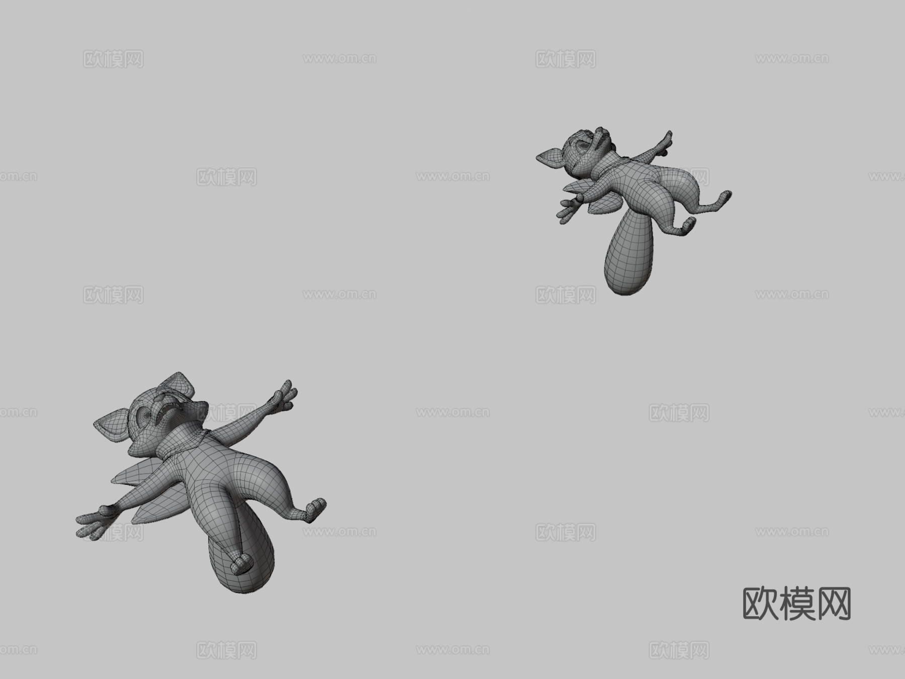 漫步浣熊-靛蓝公园3d模型