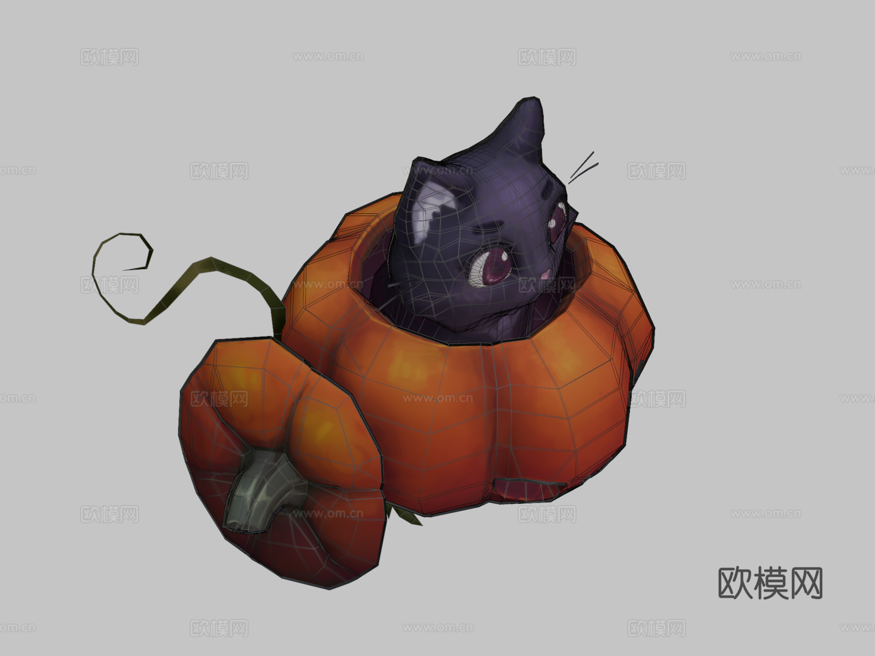 卡通形象猫3d模型