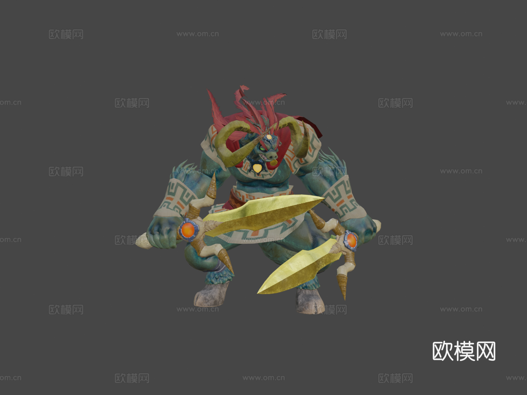 《塞尔达传说：时之笛》粉丝艺术-加农3d模型