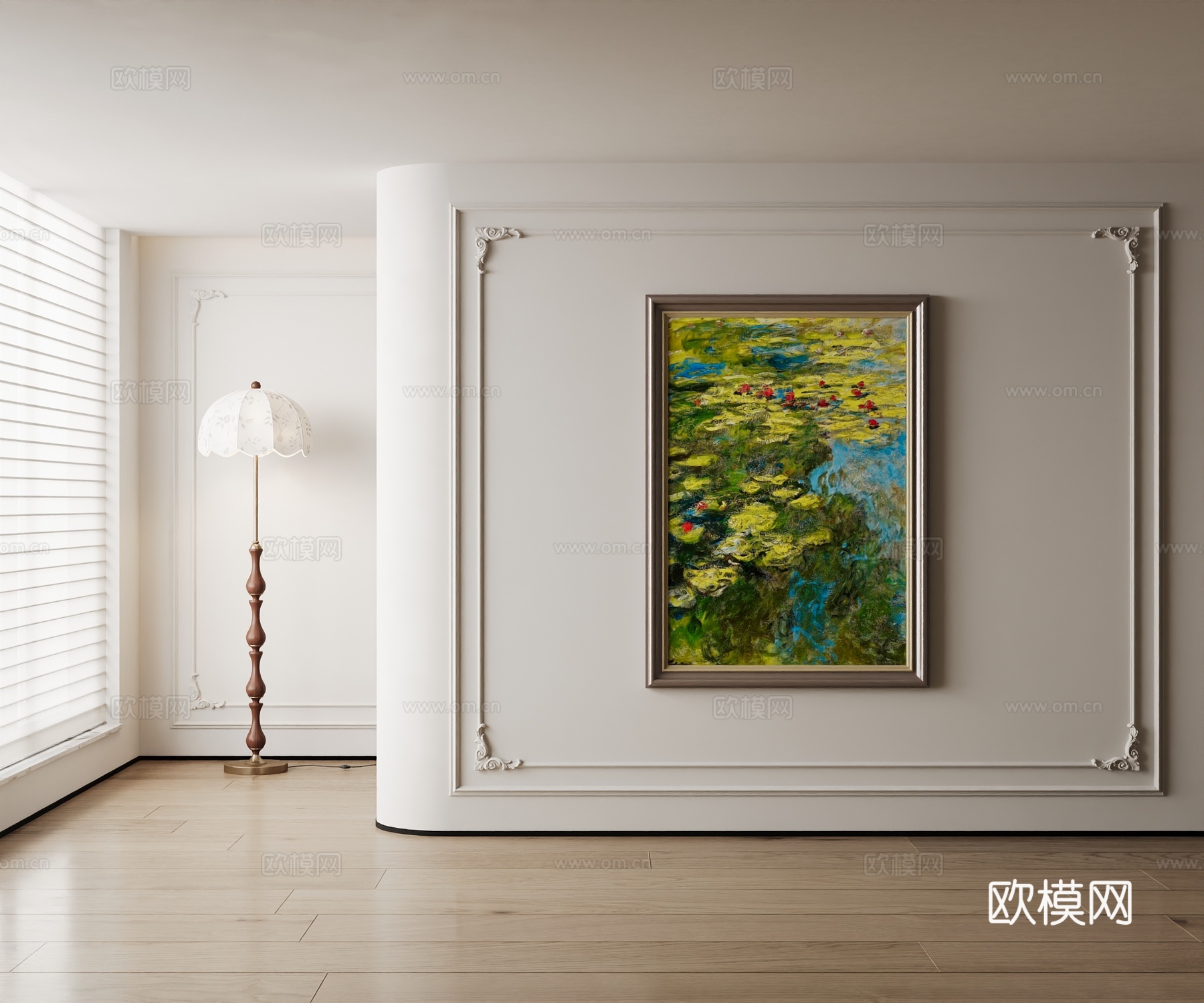 美式装饰画su模型下载（渲染图1）