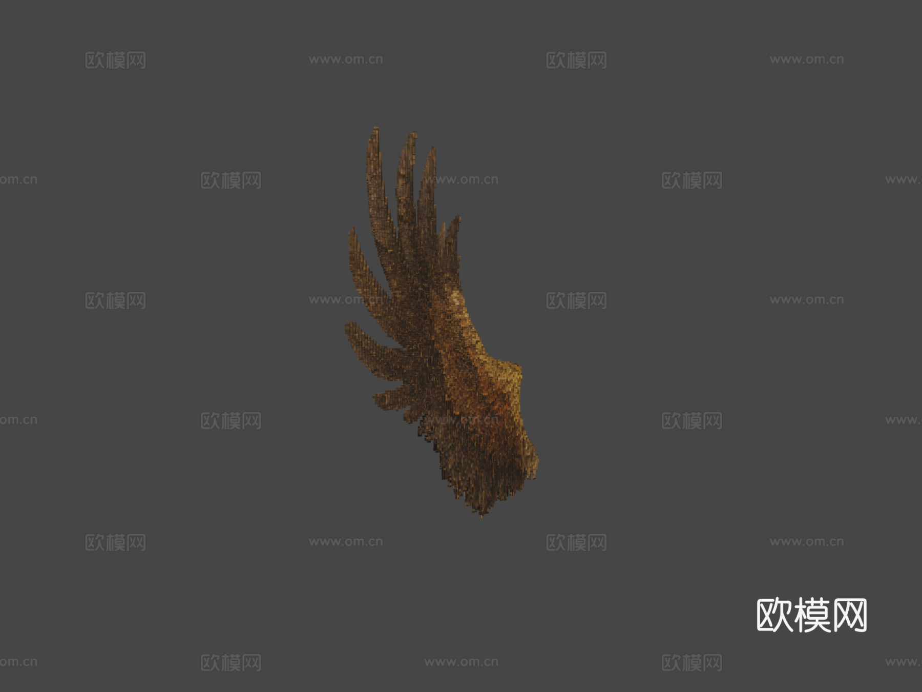 鹰-掠食鸟翅膀MinecraftJSON模型3d模型