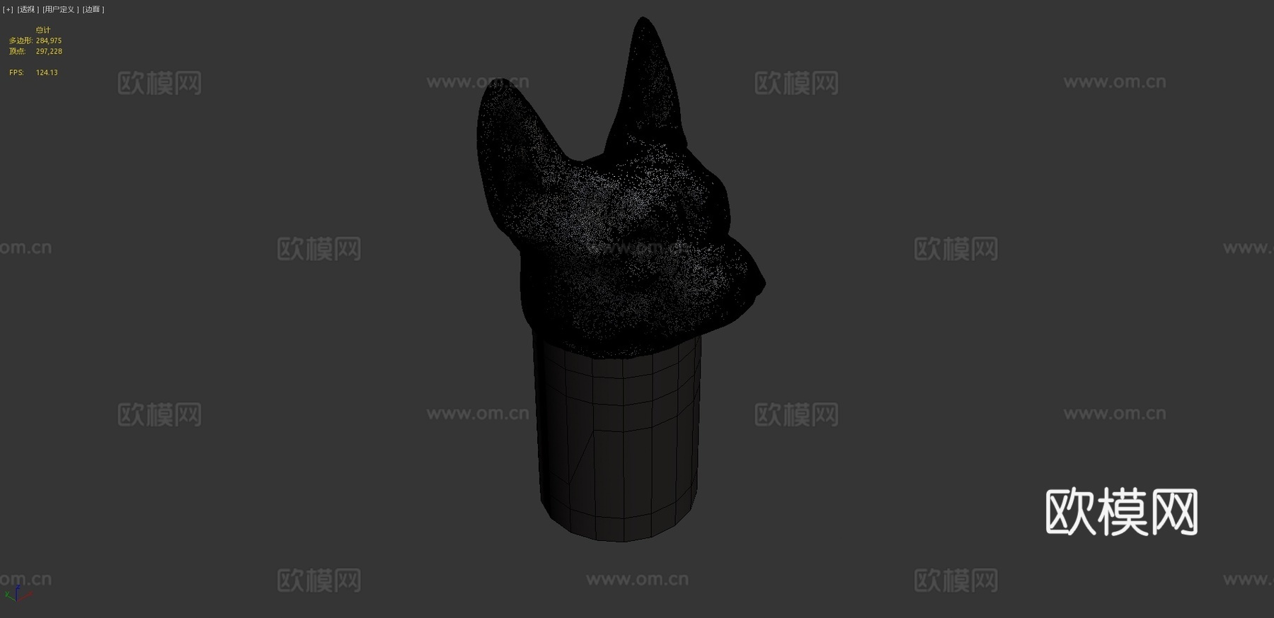 狗头3d模型