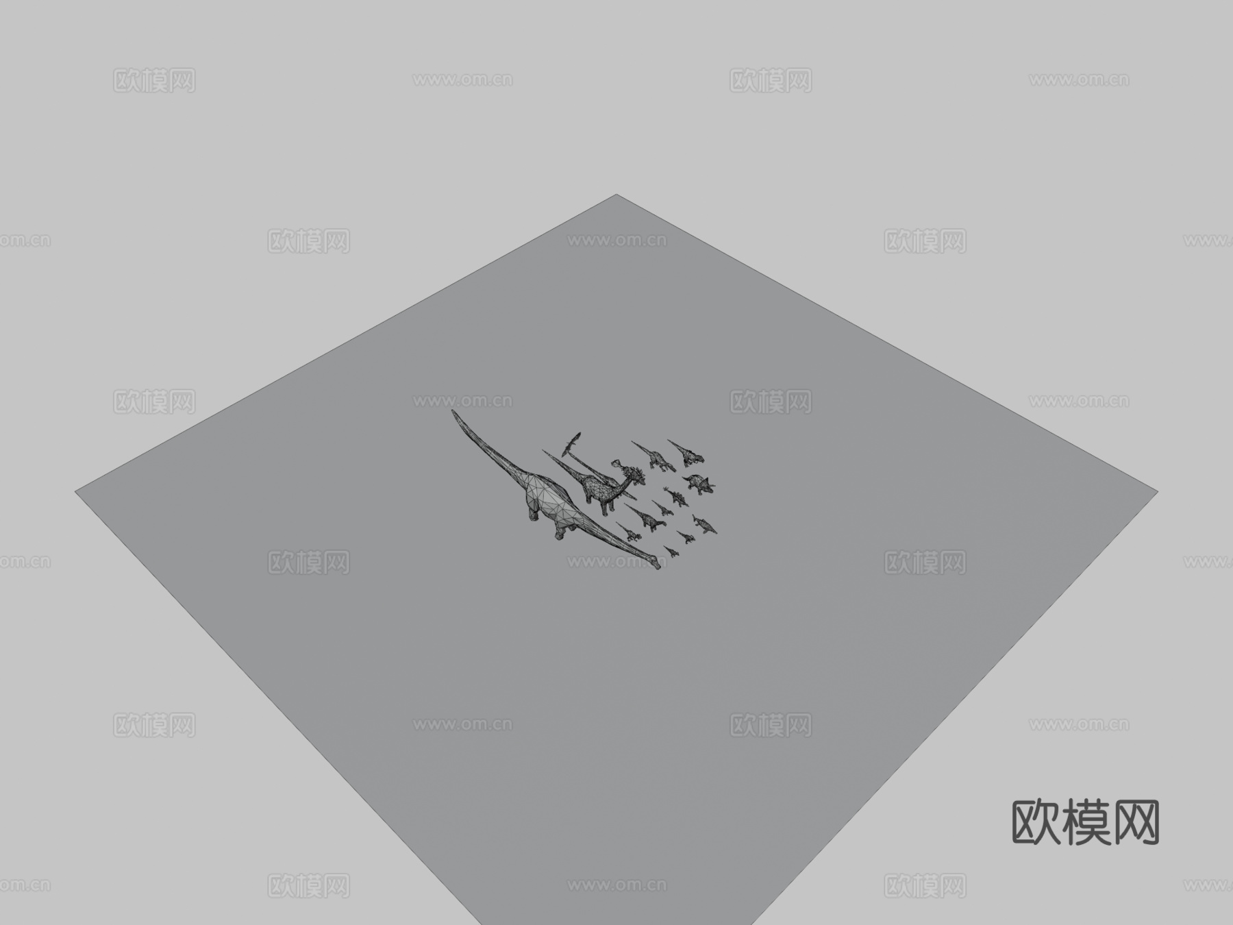 低多边形恐龙包3d模型