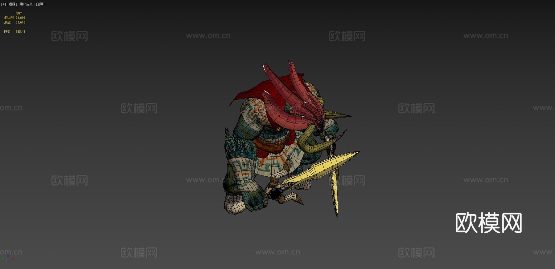 《塞尔达传说：时之笛》粉丝艺术-加农3d模型