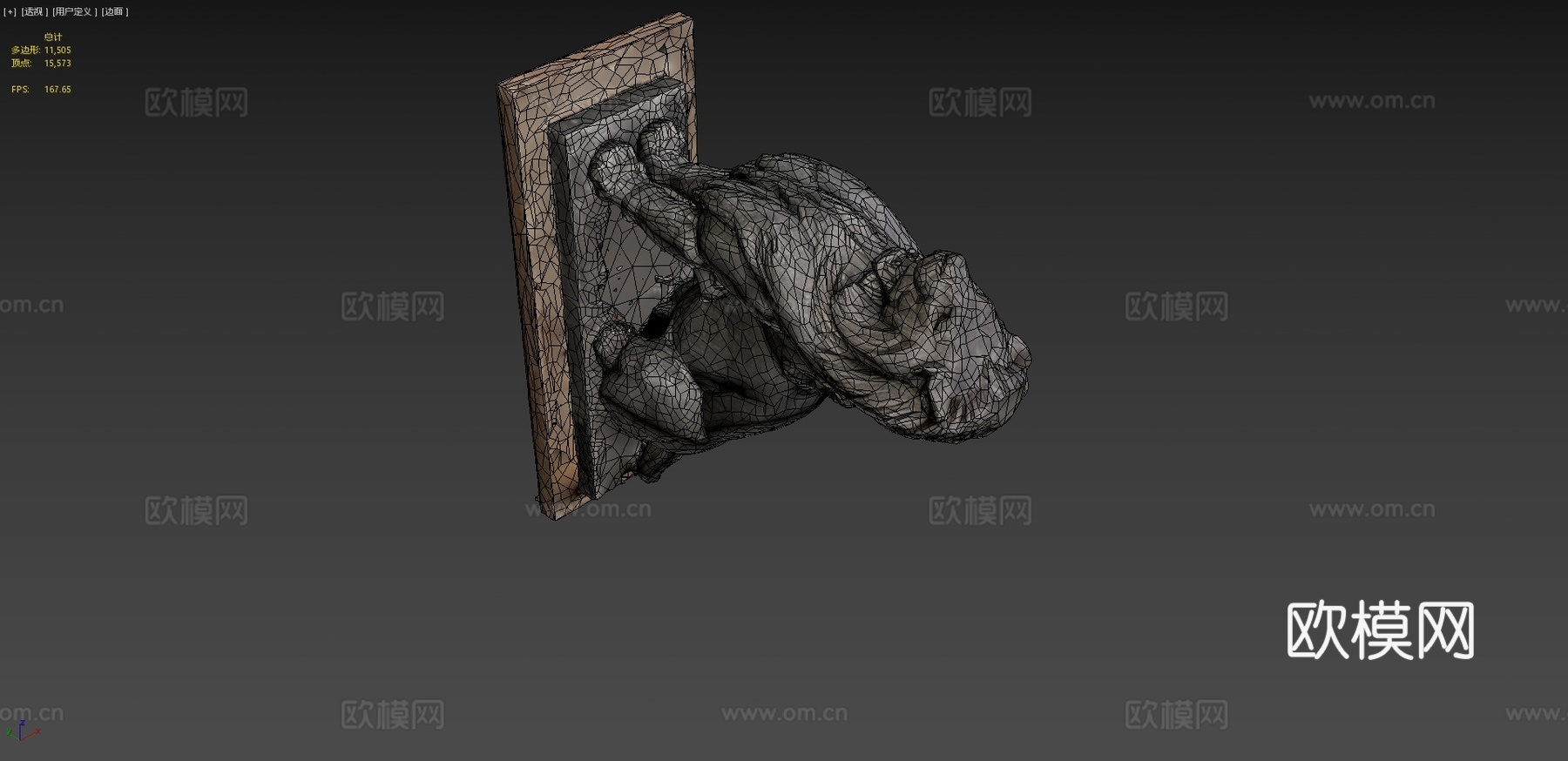 狮子喷泉的狮子(1874)(3DSCANFR(sdrn))3d模型